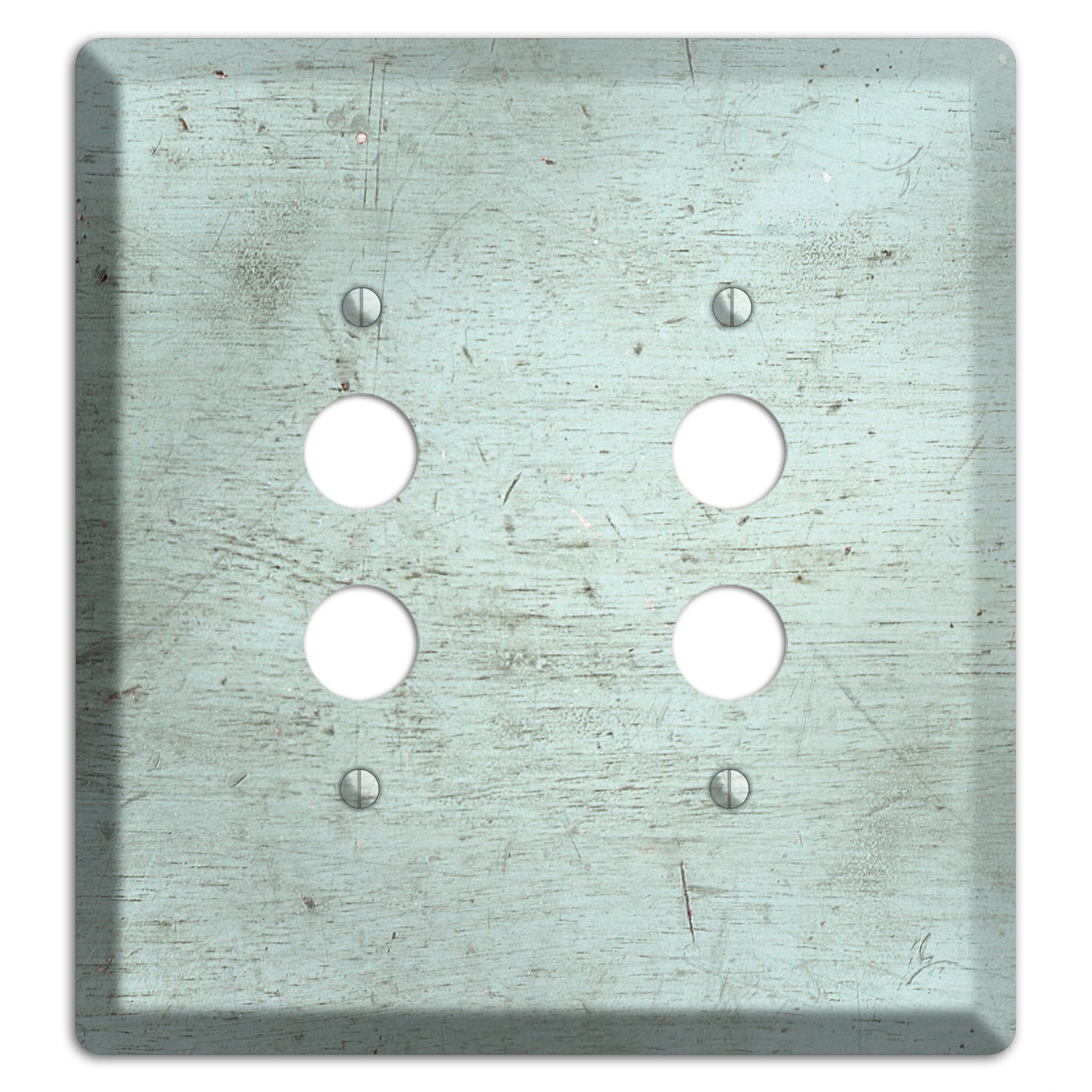 Weathered Teal Deck 2 Pushbutton Wallplate