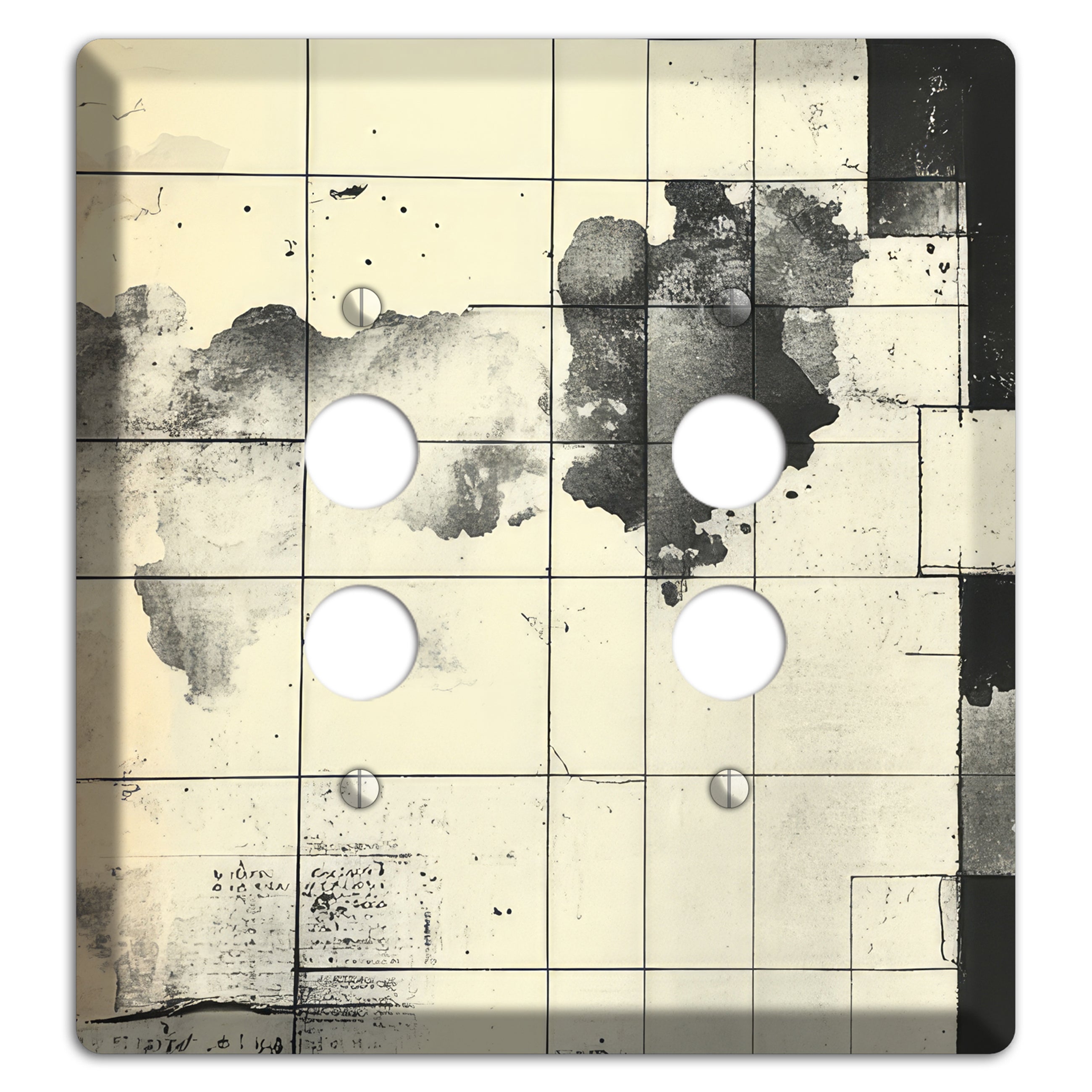 Weathered Grid Chronicle 2 Pushbutton Wallplate