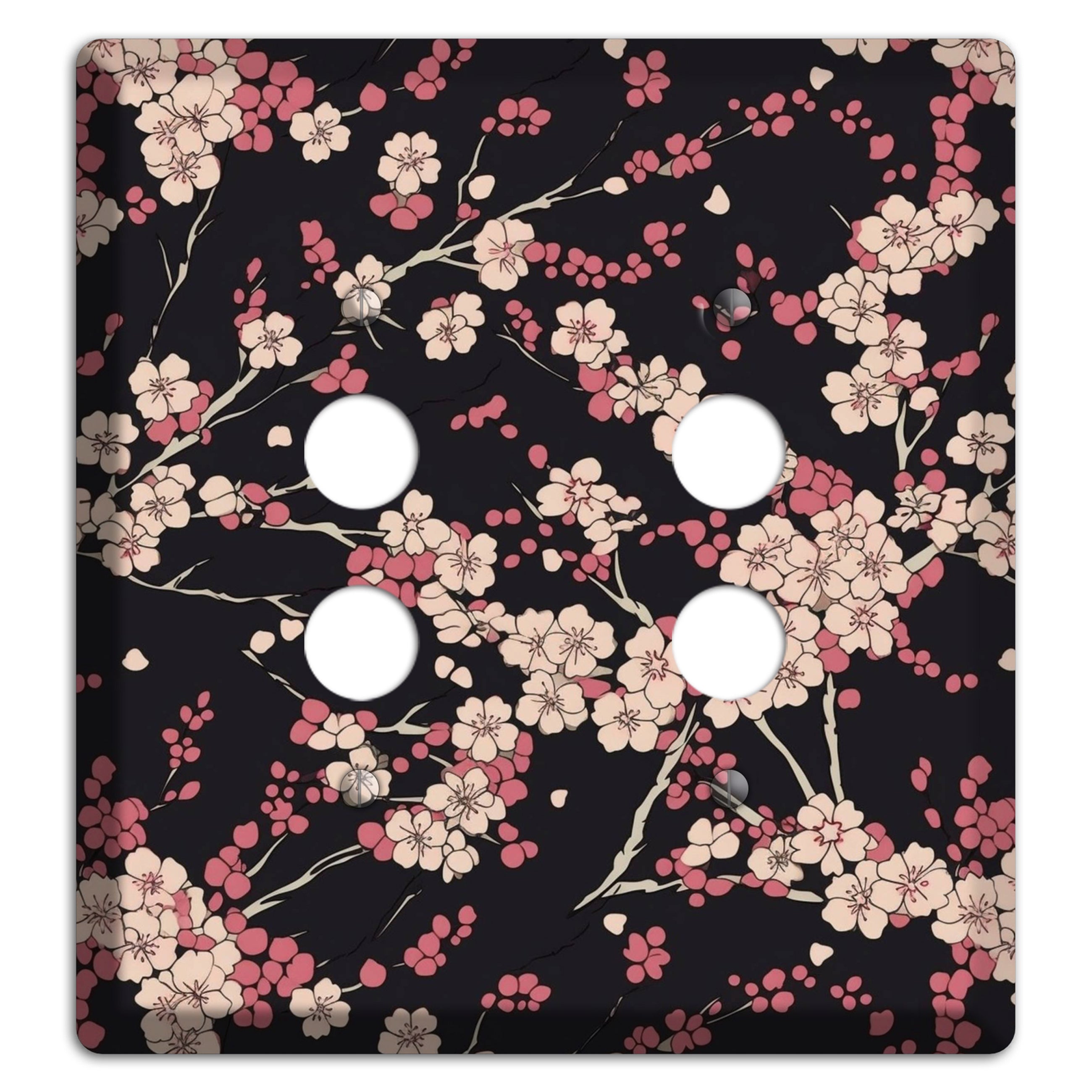 Night Blossom Drift 2 Pushbutton Wallplate