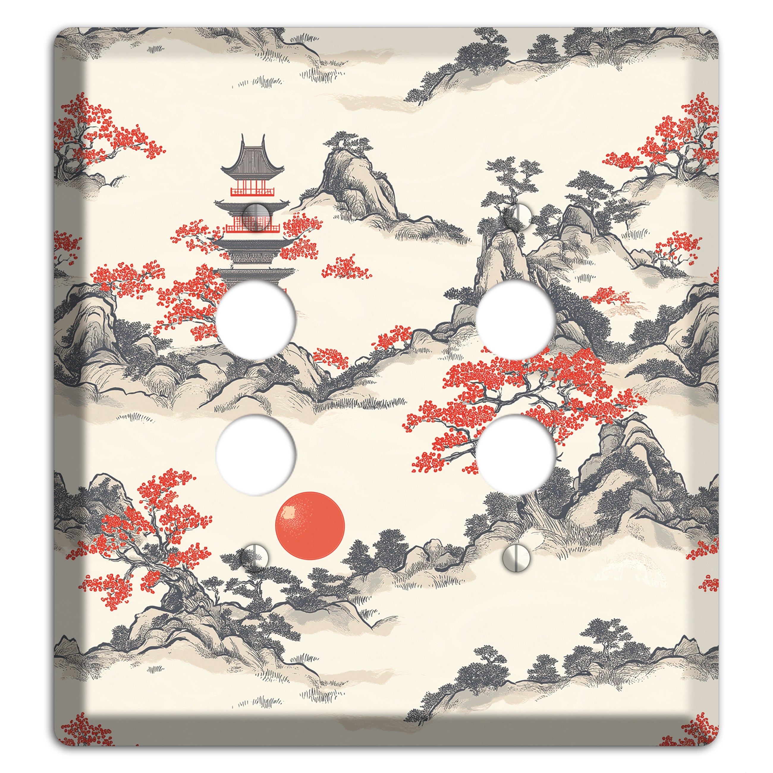 Ember & Stone Peaks 2 Pushbutton Wallplate
