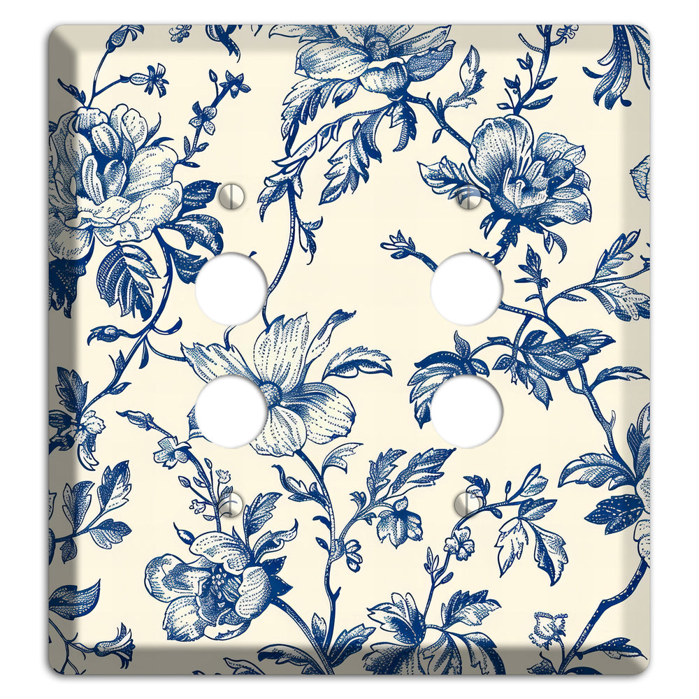 Garden Indigo Reverie 2 Pushbutton Wallplate