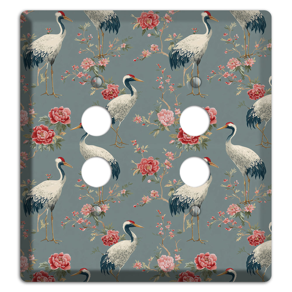Slate Peony Vigil 2 Pushbutton Wallplate