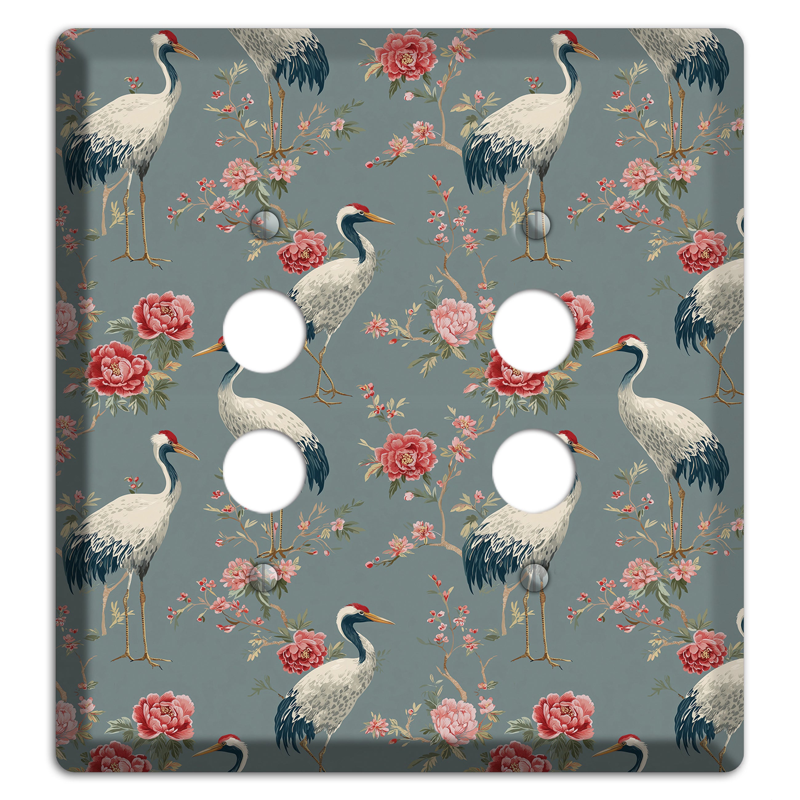 Slate Peony Vigil 2 Pushbutton Wallplate