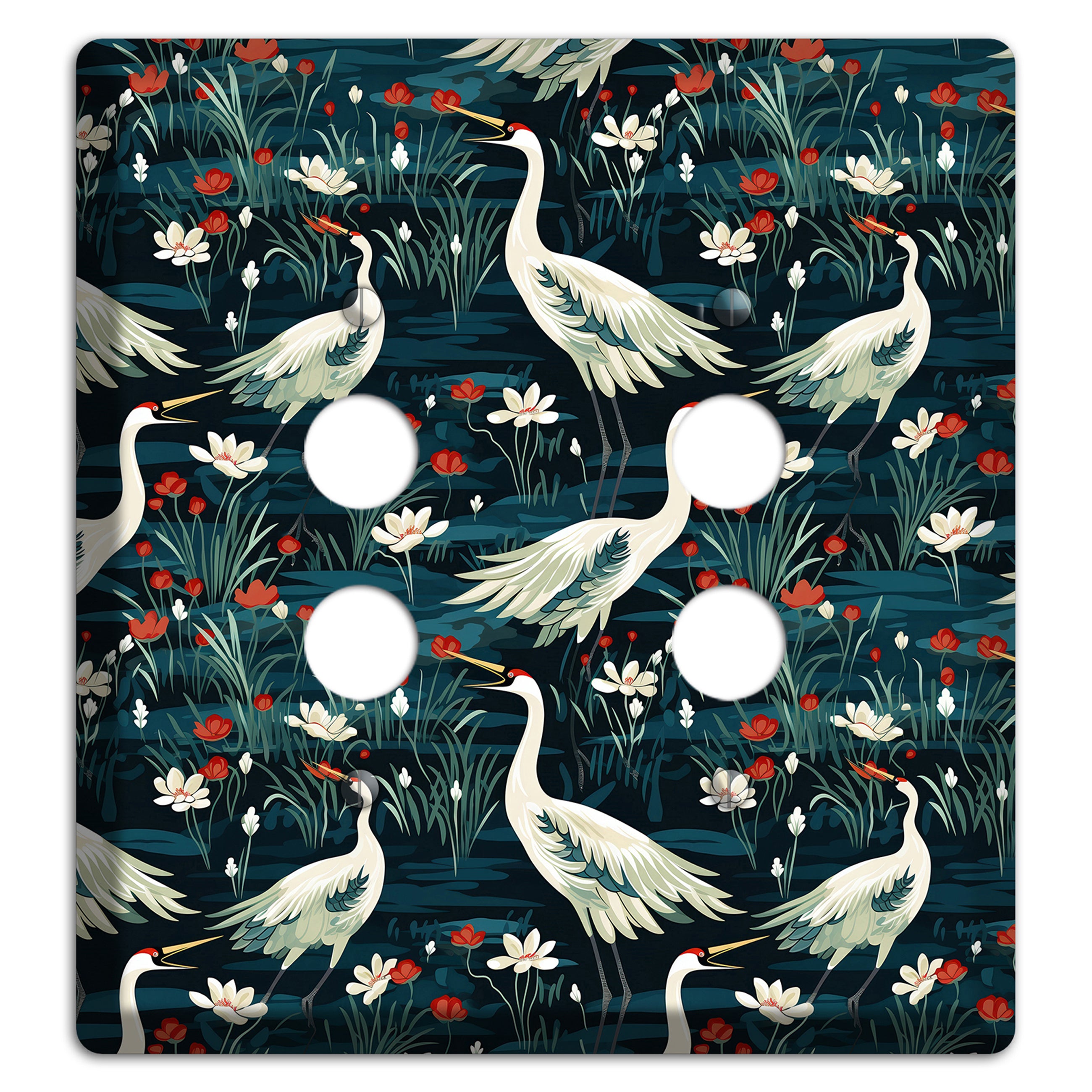 Midnight Lotus Marsh 2 Pushbutton Wallplate
