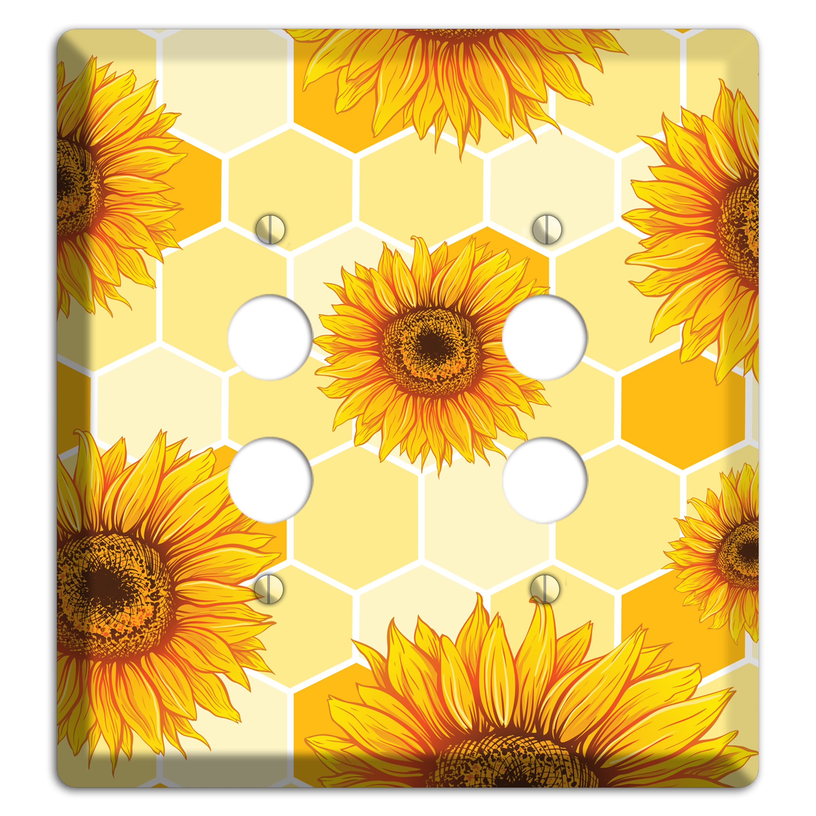 Sunflower & Comb 2 Pushbutton Wallplate