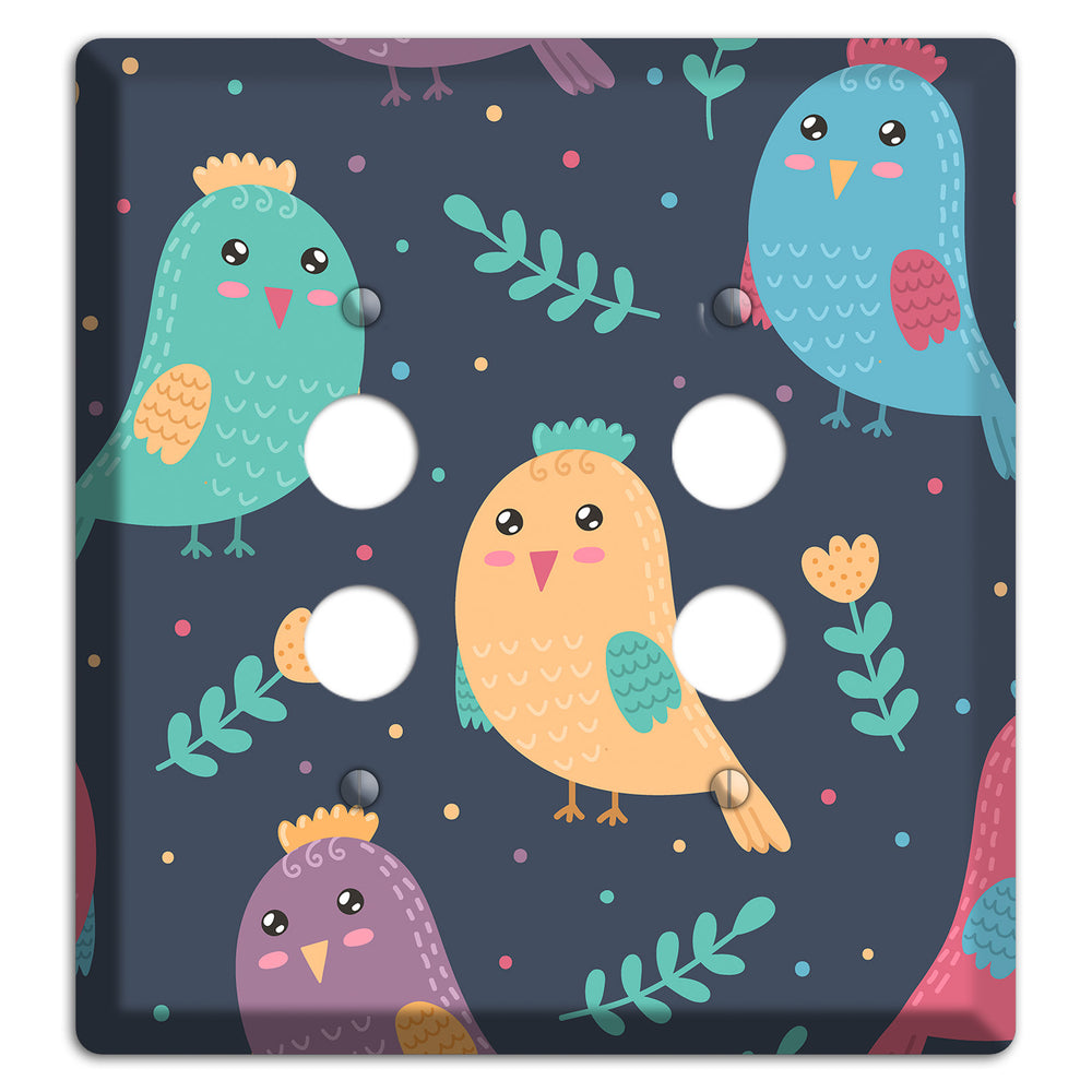 Jungle Giggles (Dark) 2 Pushbutton Wallplate