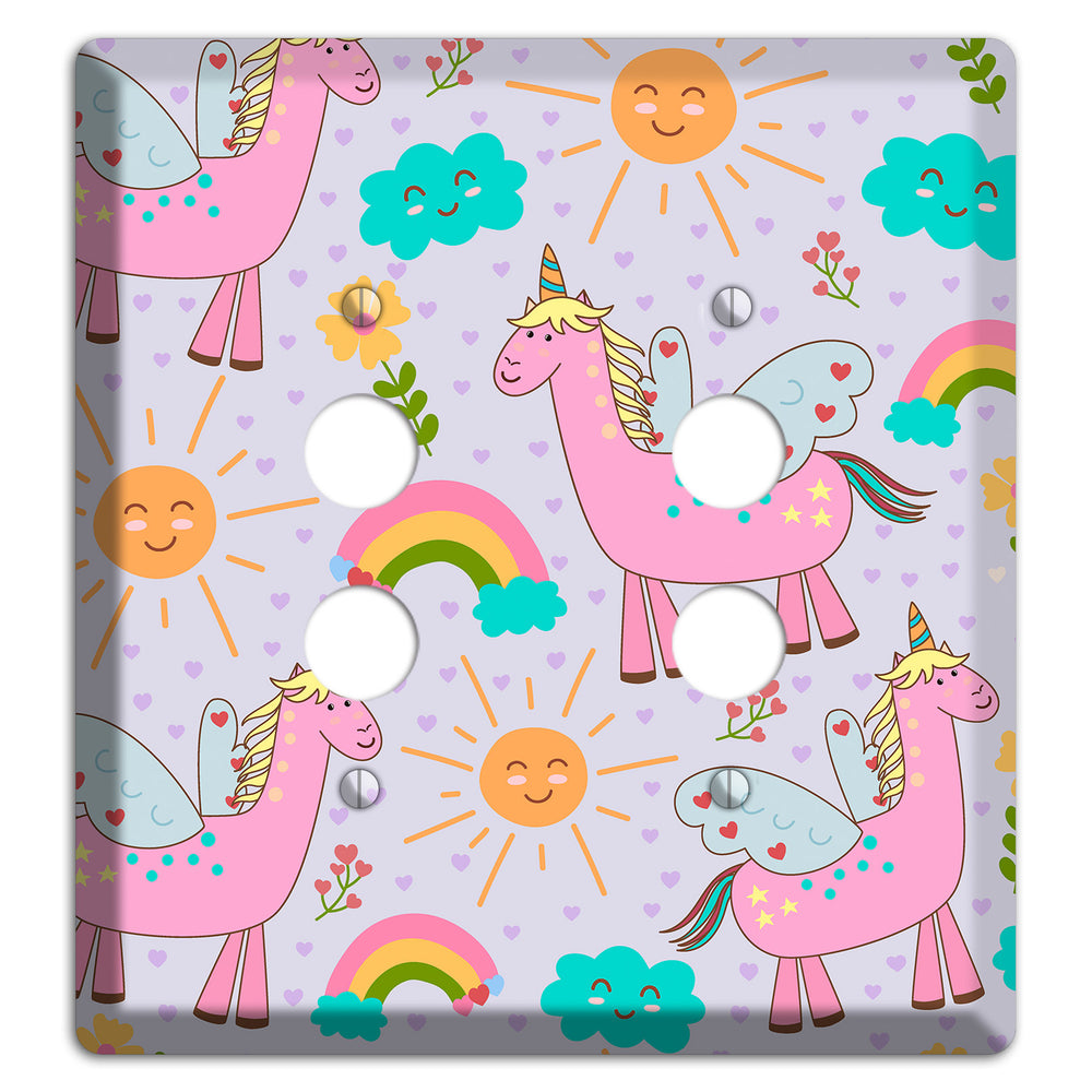 Magic Meadow (Lavender) 2 Pushbutton Wallplate