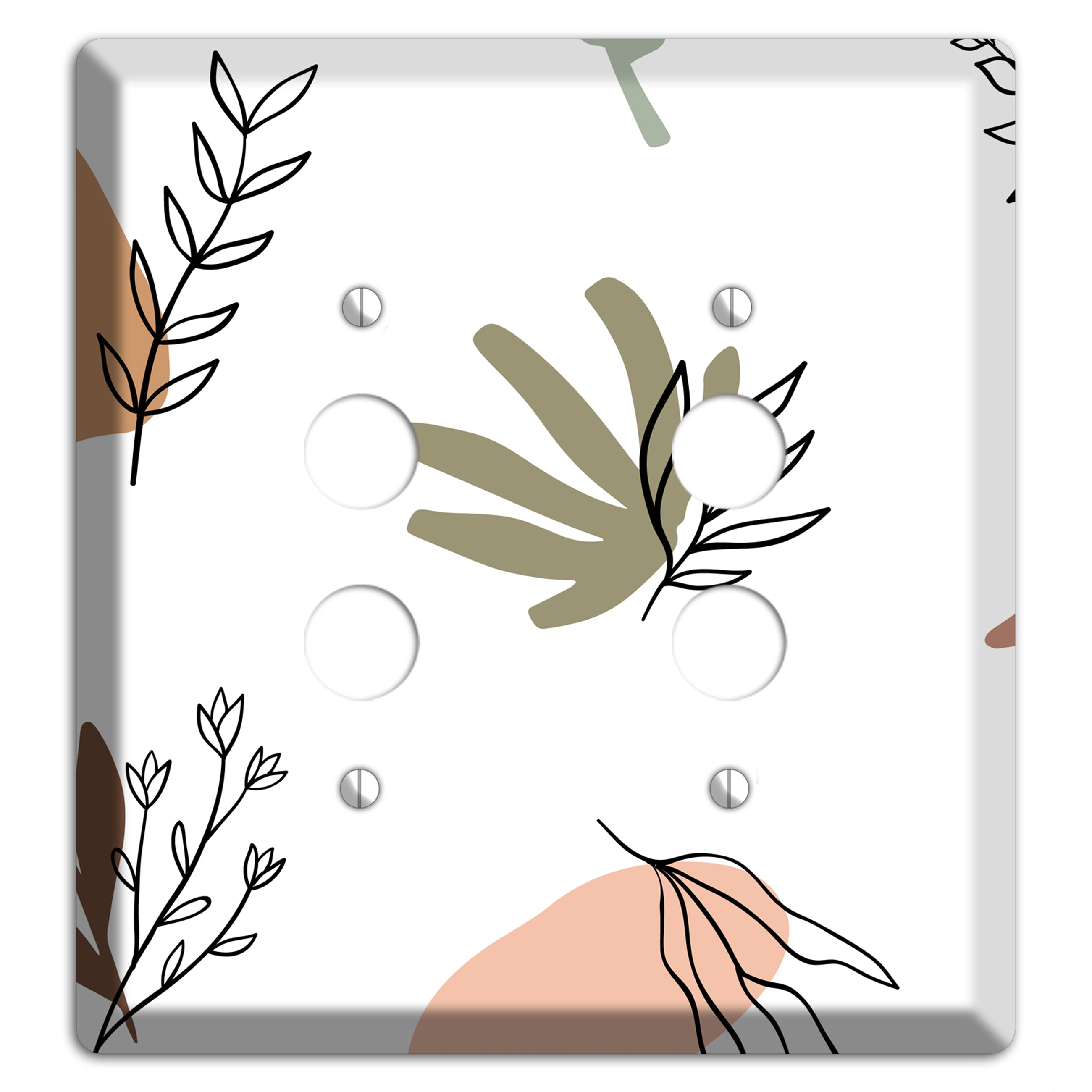 Wildflower & Clay 2 Pushbutton Wallplate