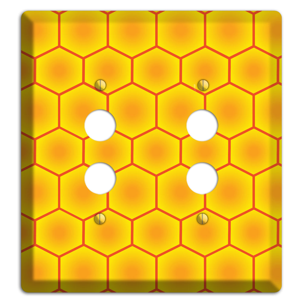 Golden Vault Cells 2 Pushbutton Wallplate