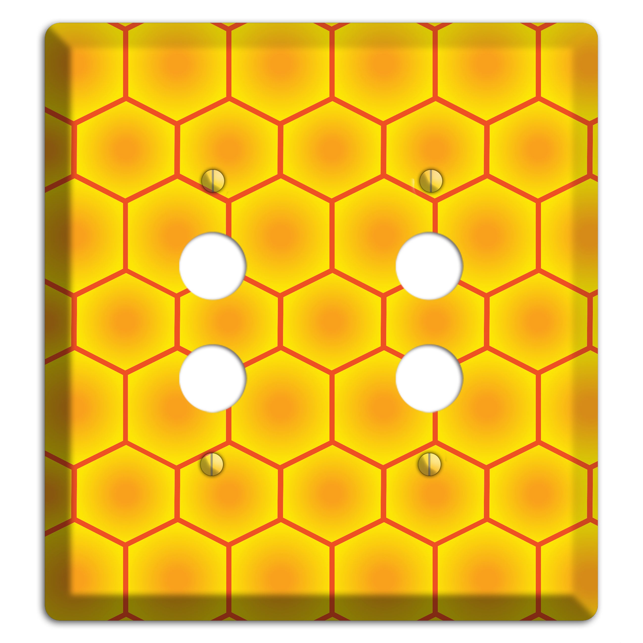 Golden Vault Cells 2 Pushbutton Wallplate