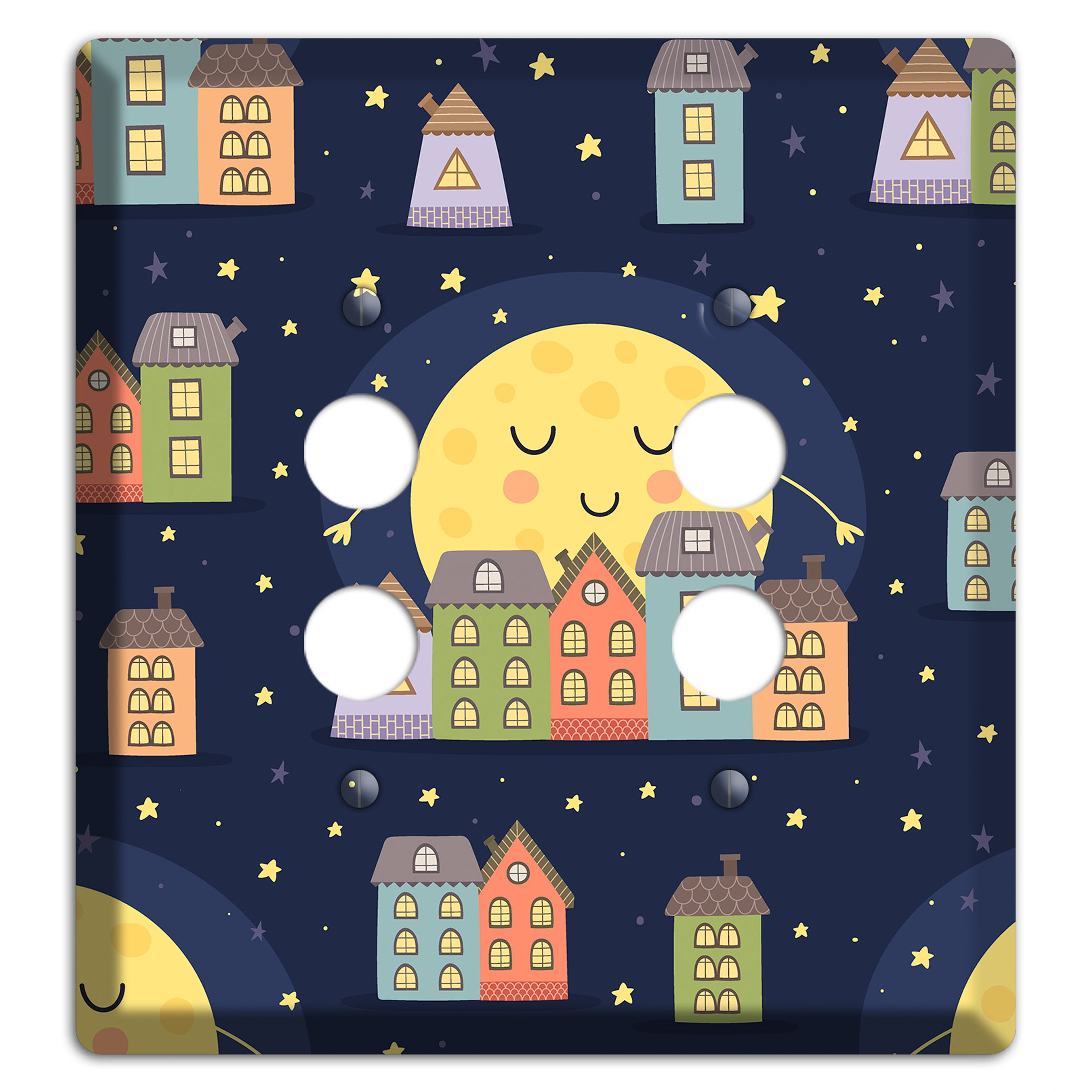 Sleepy Town 2 Pushbutton Wallplate