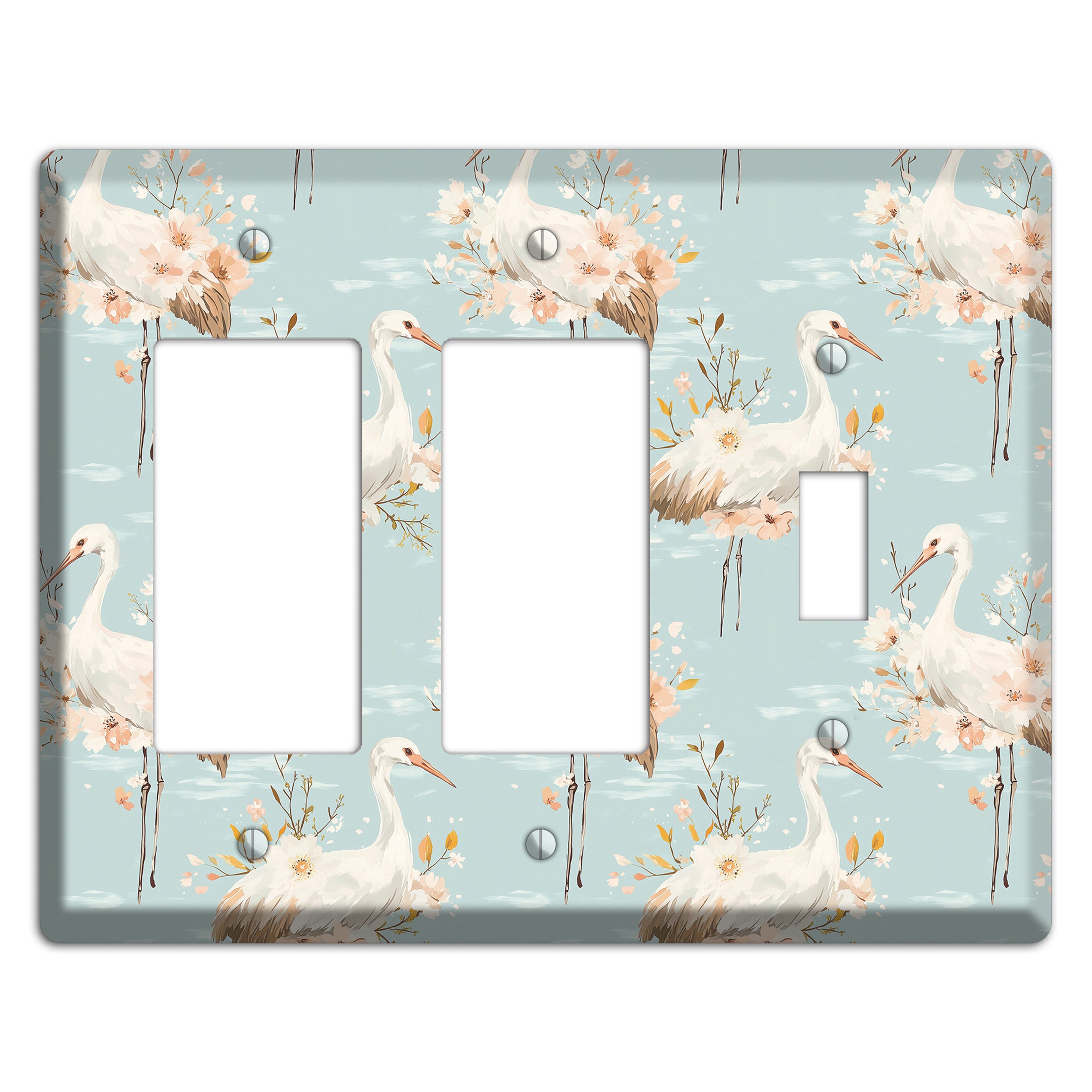Celadon Crane Reverie 2 Rocker / Toggle Wallplate