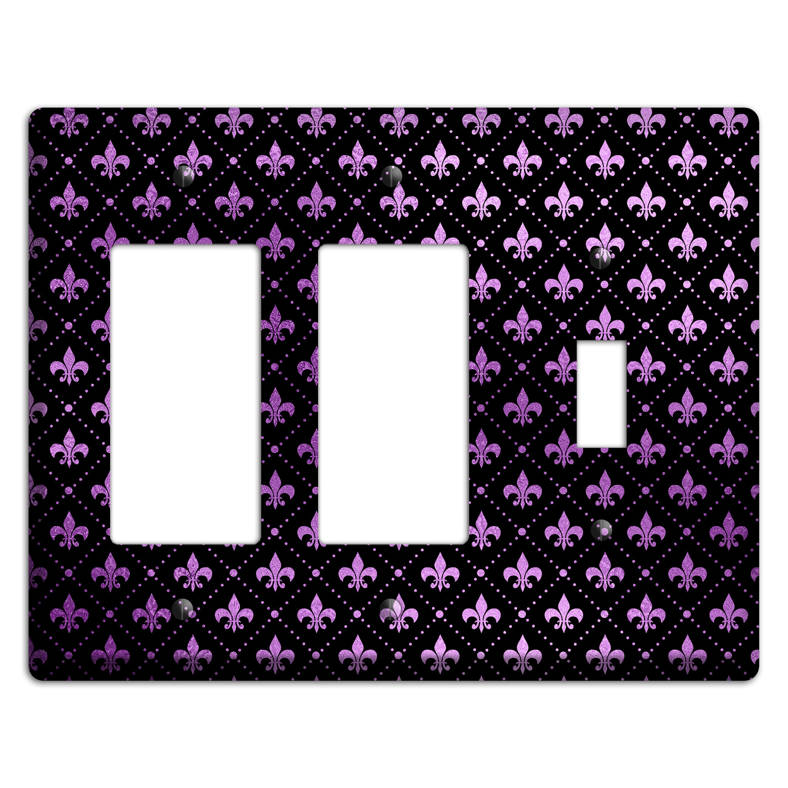 Royal Lilac Grid 2 Rocker / Toggle Wallplate