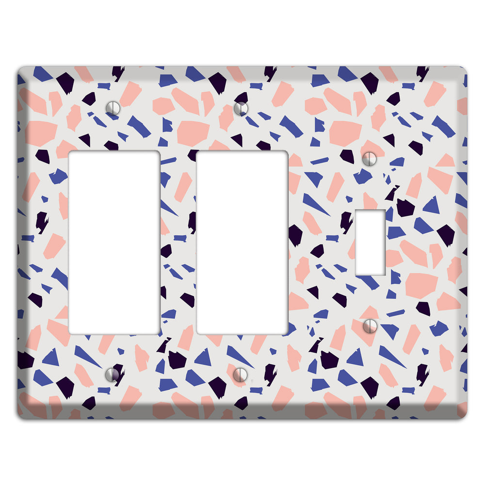 Coral Indigo Burst 2 Rocker / Toggle Wallplate