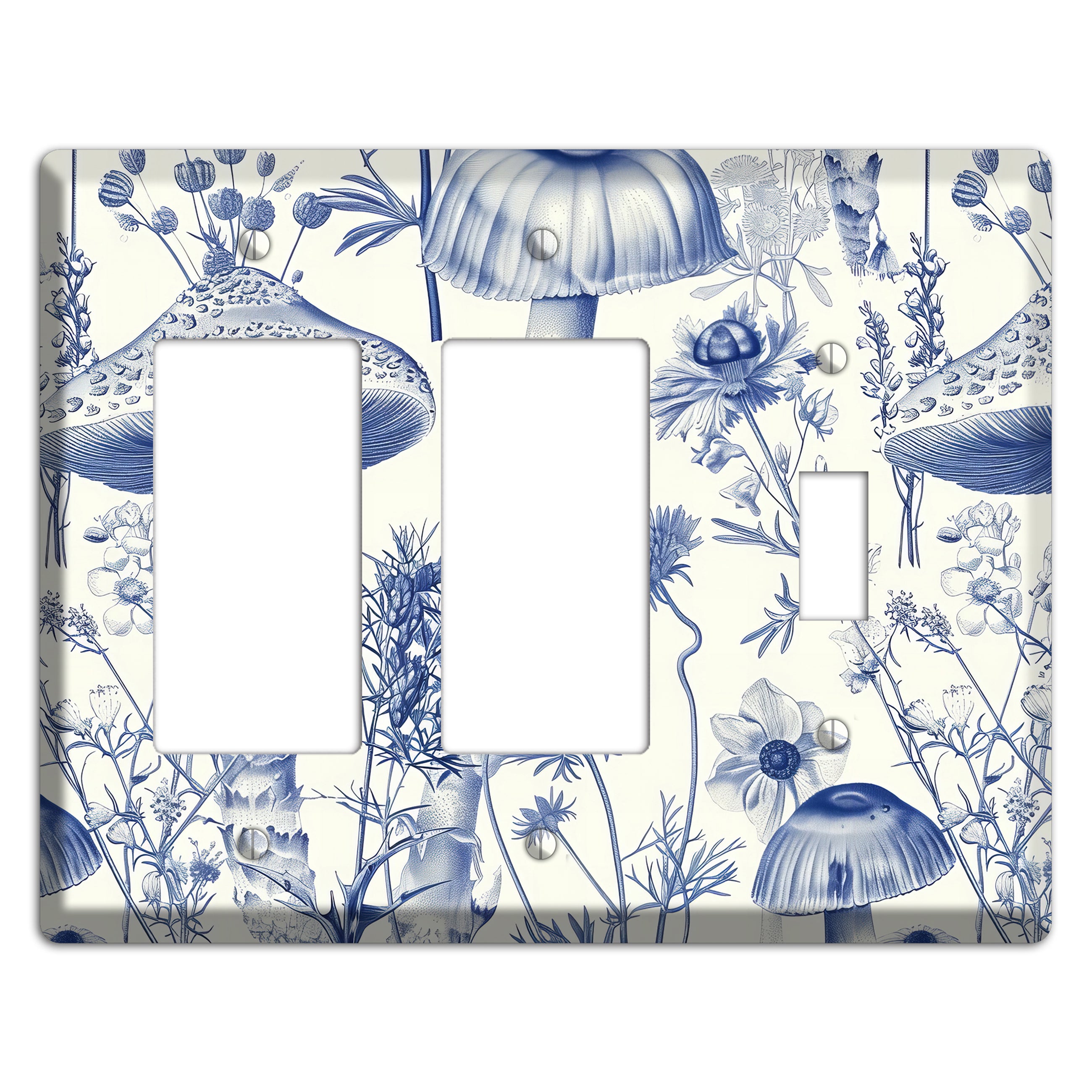 Cobalt Spore Garden 2 Rocker / Toggle Wallplate