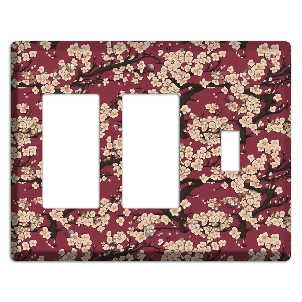 Crimson Plum Drift 2 Rocker / Toggle Wallplate