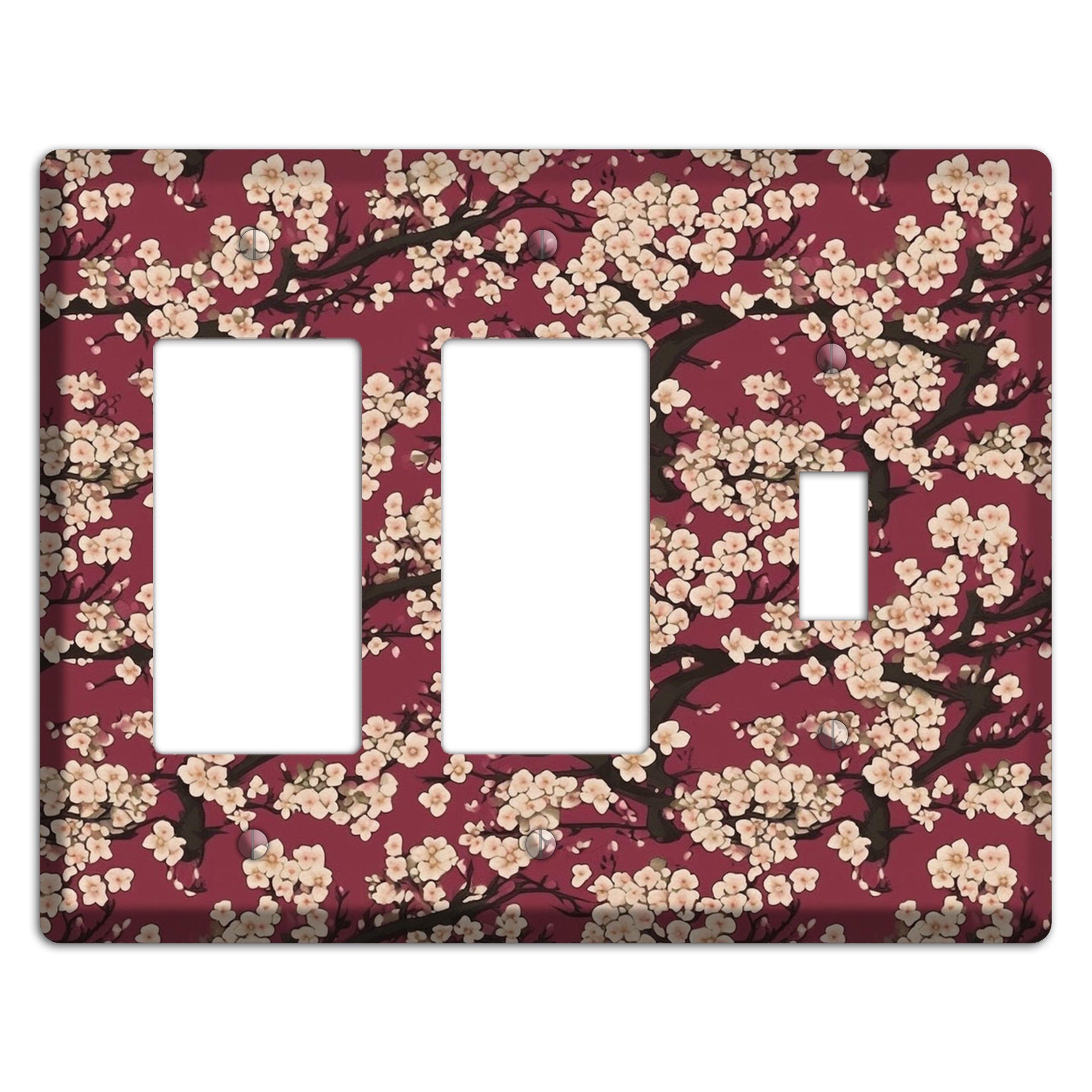Crimson Plum Drift 2 Rocker / Toggle Wallplate