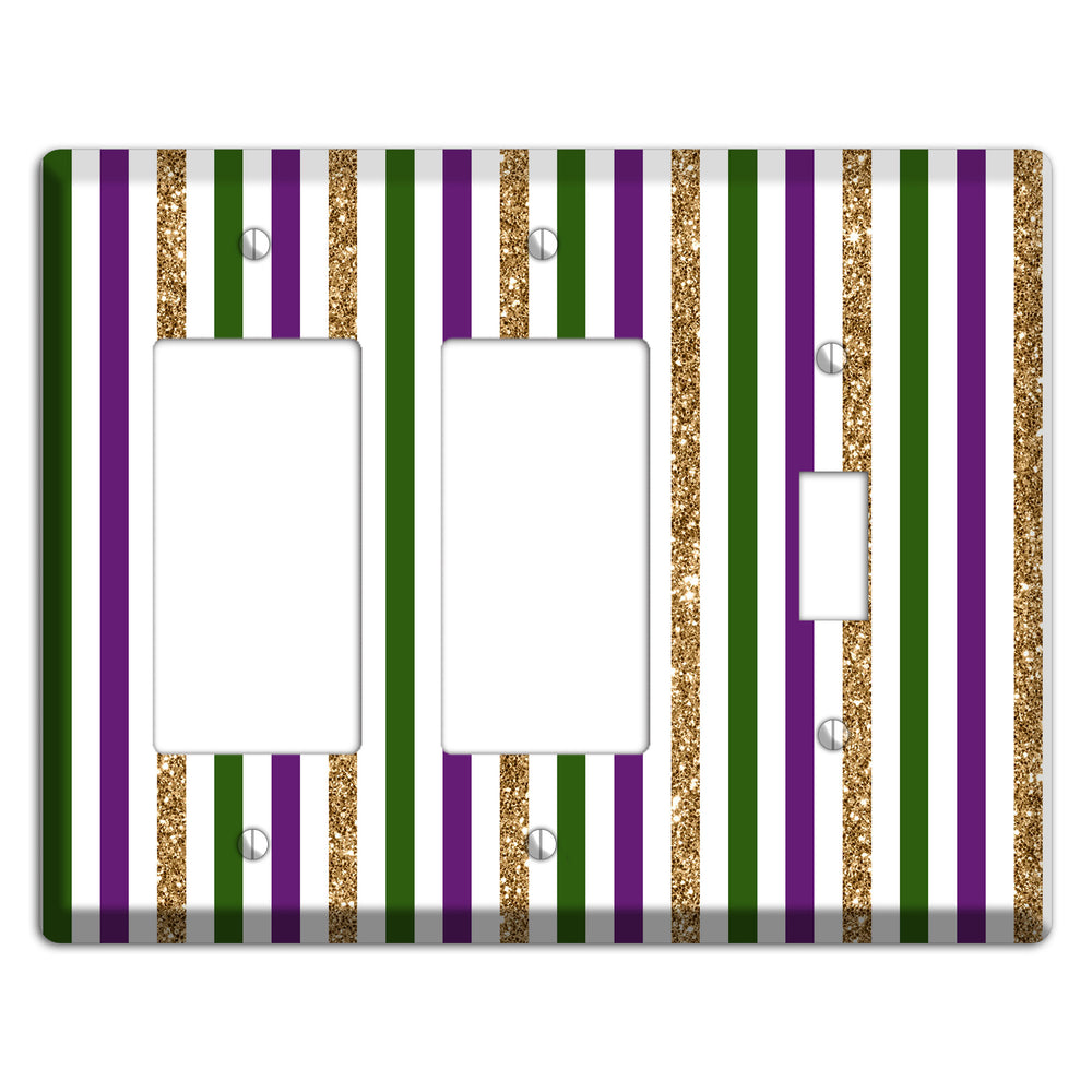 Carnival Stripes: Lumi√®re 2 Rocker / Toggle Wallplate
