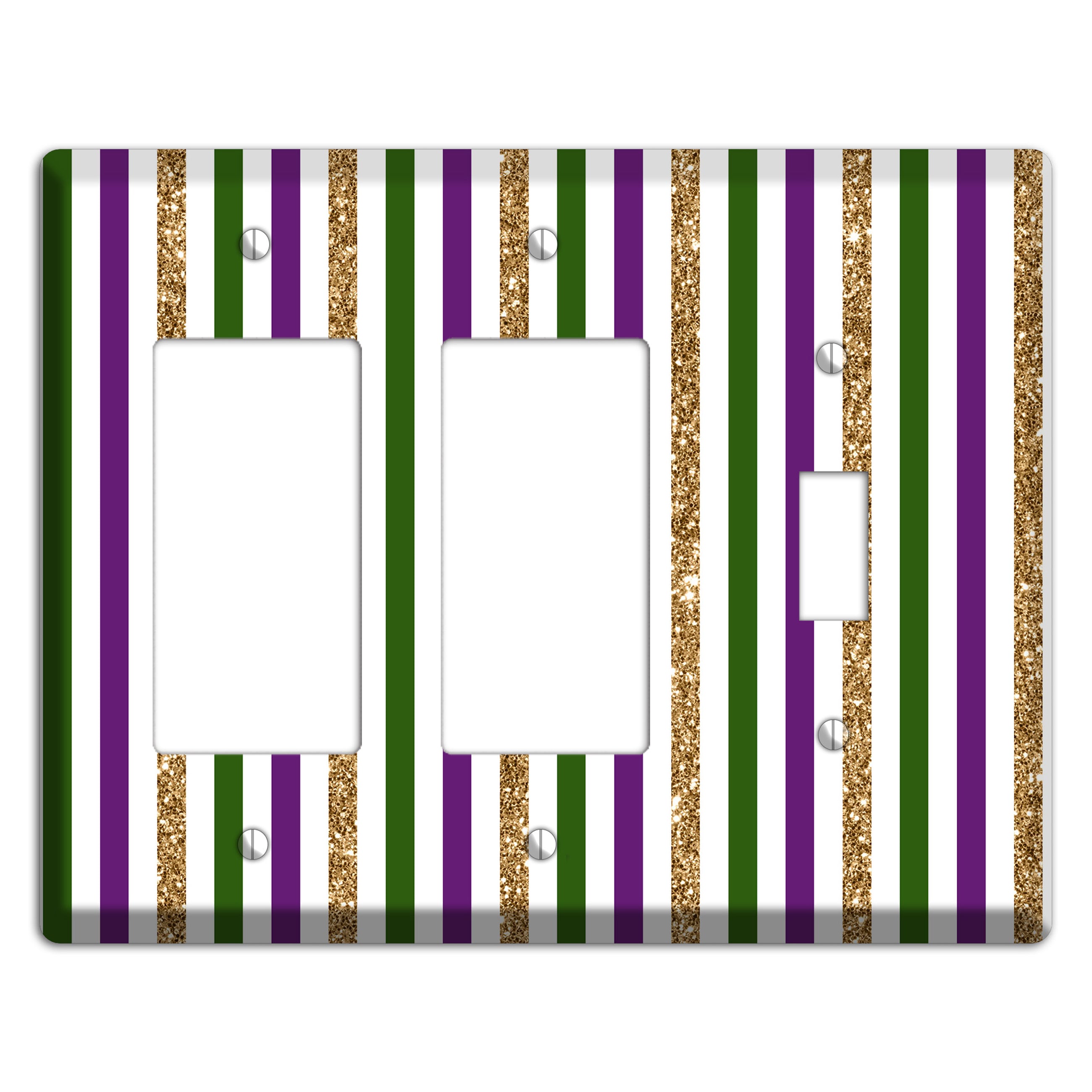 Carnival Stripes: Lumière 2 Rocker / Toggle Wallplate
