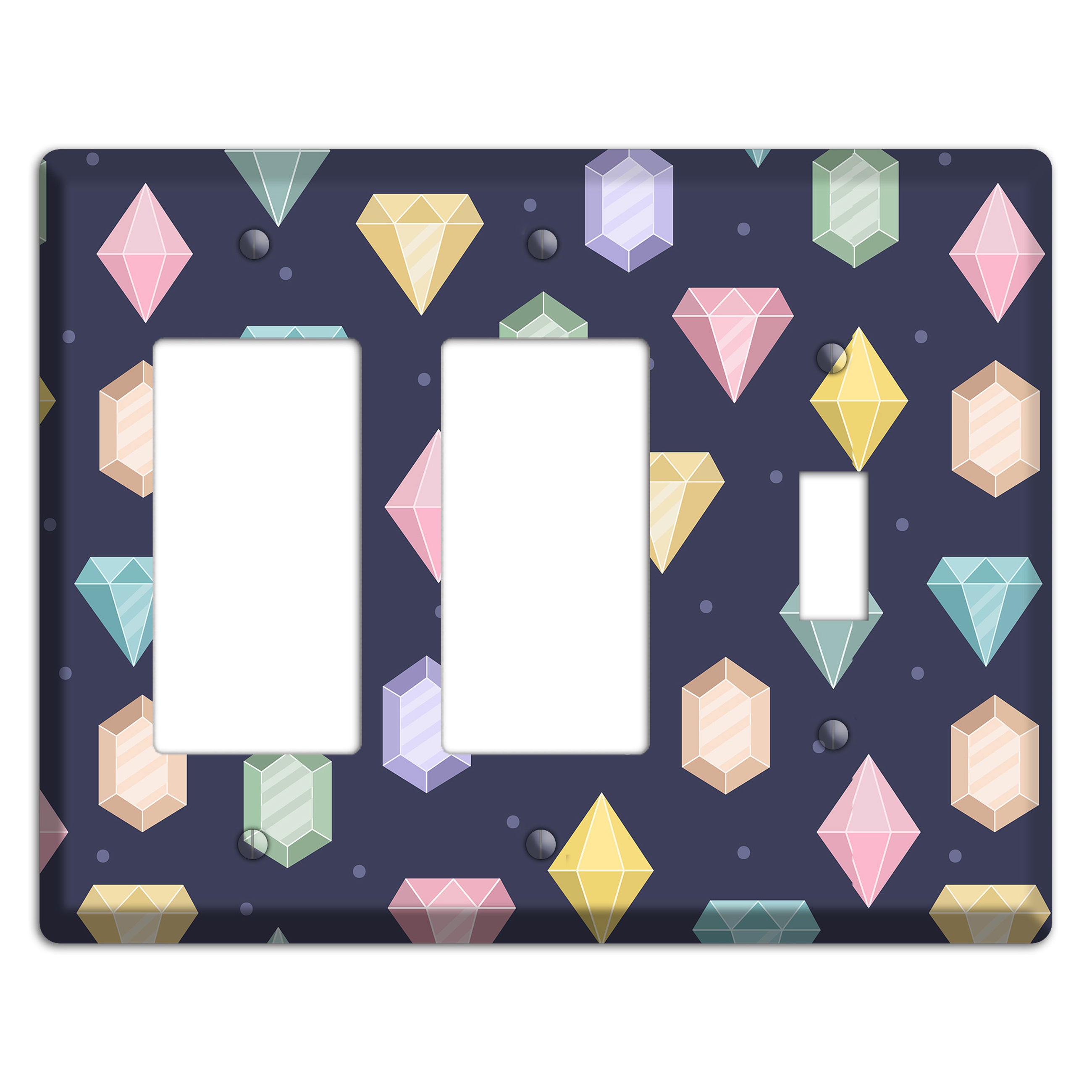 Sparkle Gems 2 Rocker / Toggle Wallplate