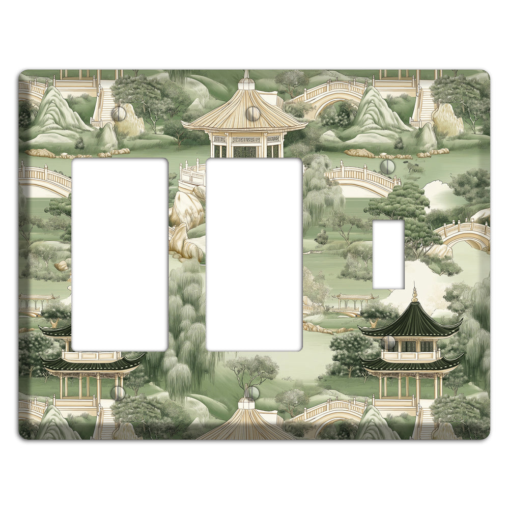 Jade Garden Toile 2 Rocker / Toggle Wallplate
