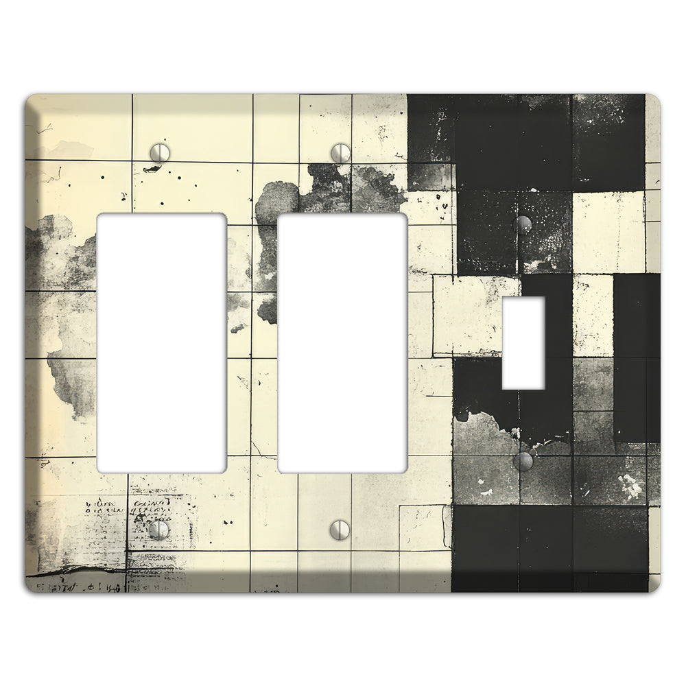 Weathered Grid Chronicle 2 Rocker / Toggle Wallplate