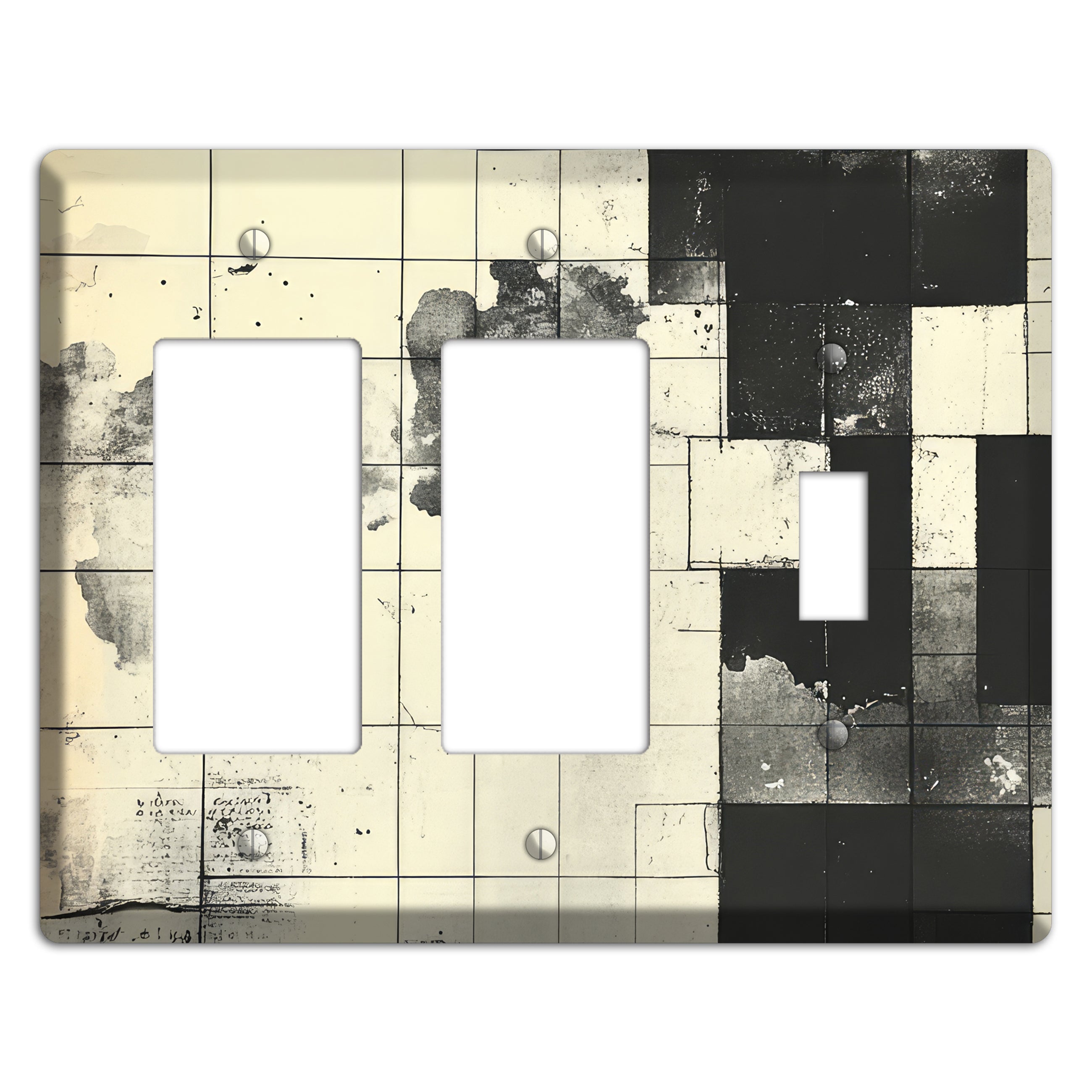 Weathered Grid Chronicle 2 Rocker / Toggle Wallplate