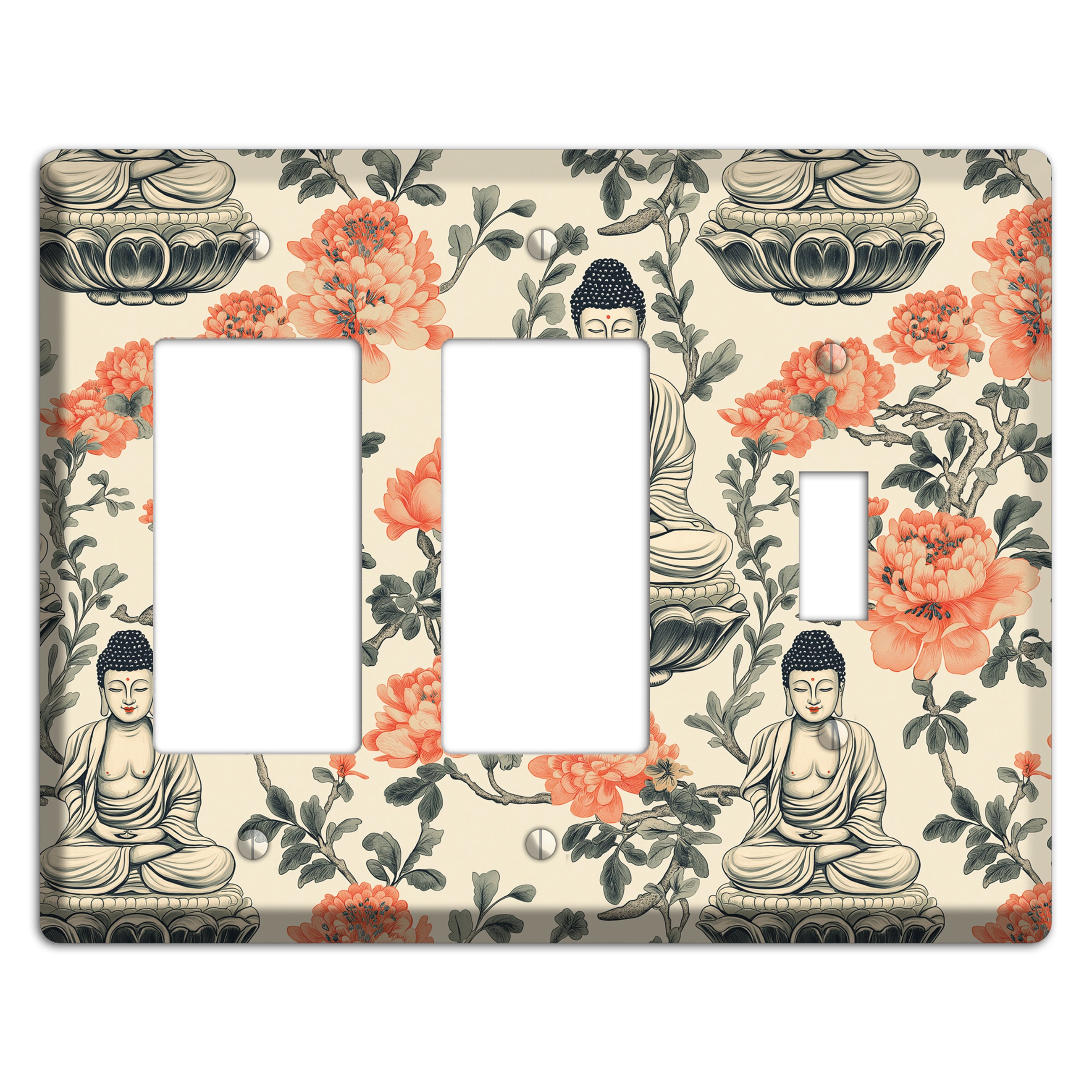 Lotus & Ember 2 Rocker / Toggle Wallplate