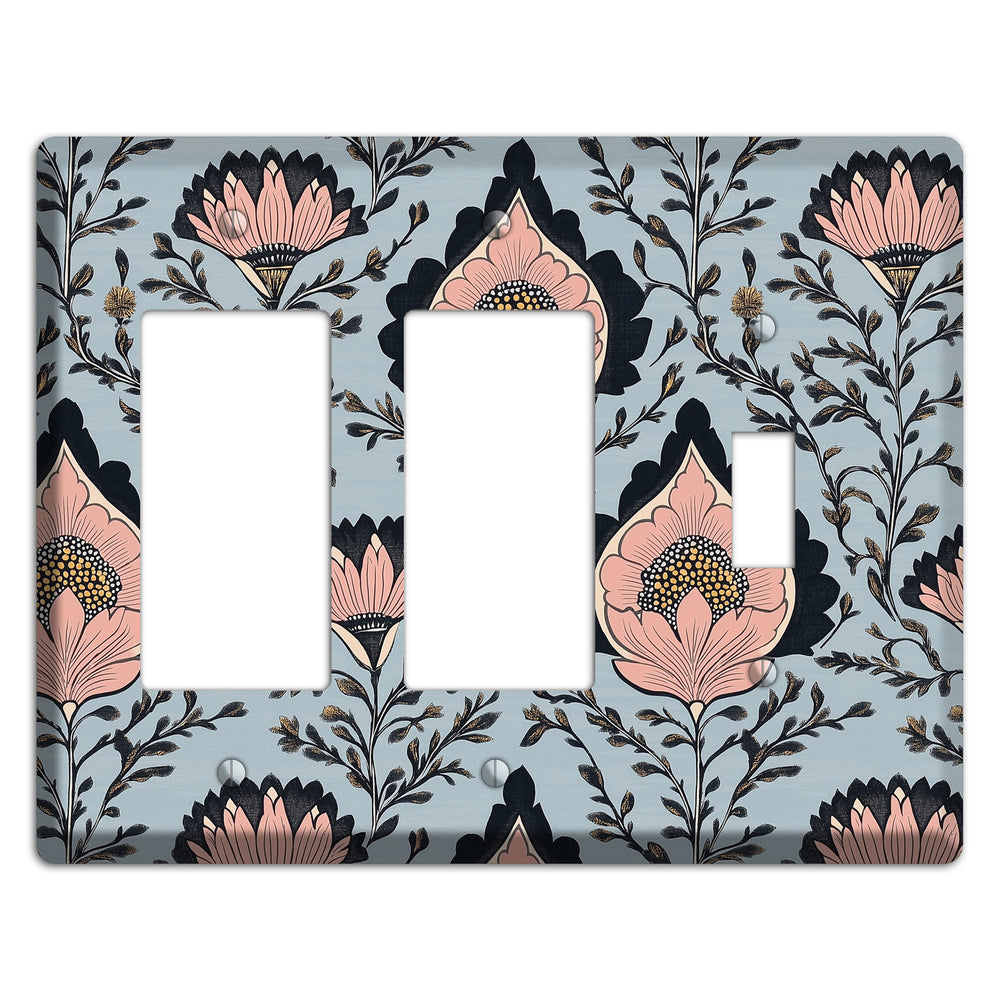Lotus & Damask Dusk 2 Rocker / Toggle Wallplate