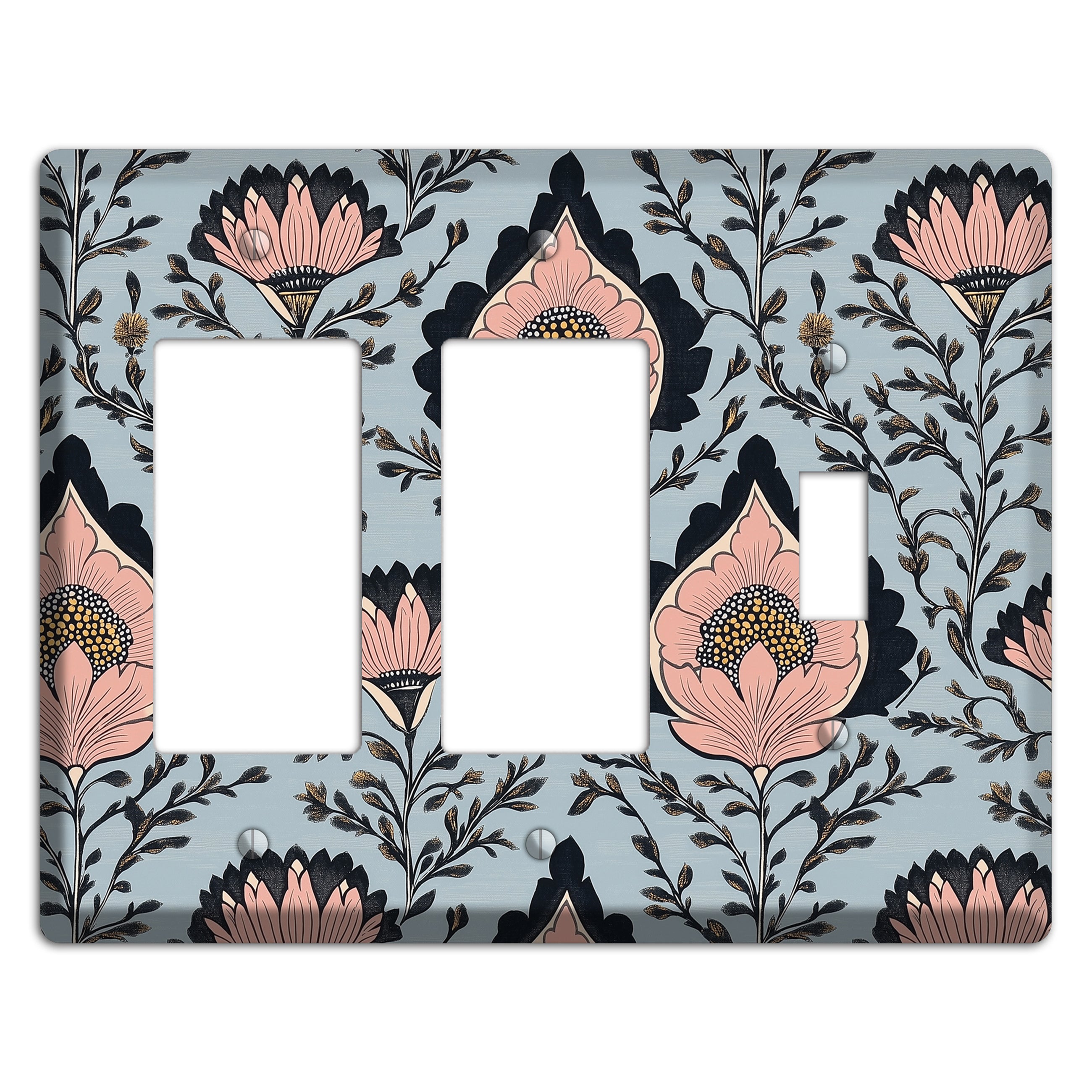 Lotus & Damask Dusk 2 Rocker / Toggle Wallplate