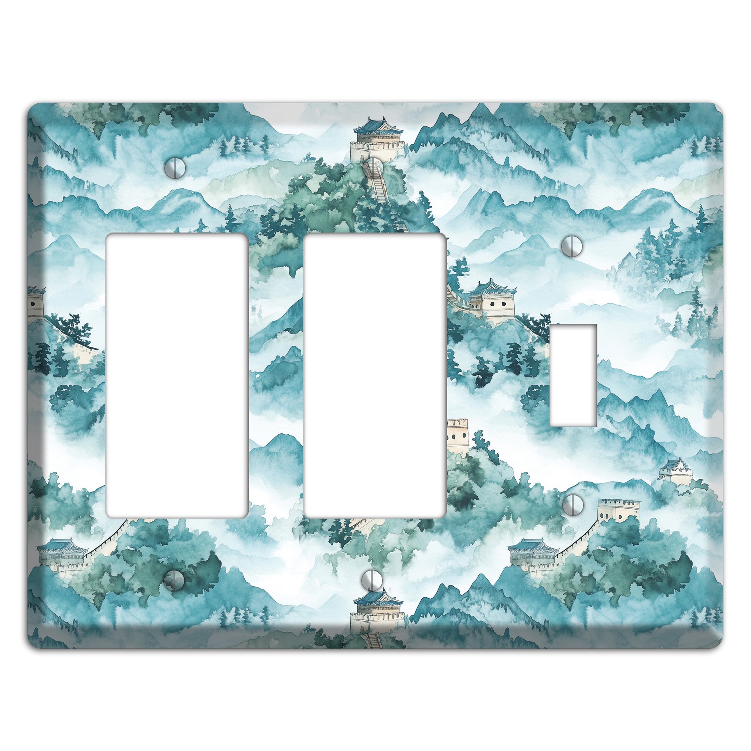 Watchtower in Mist 2 Rocker / Toggle Wallplate