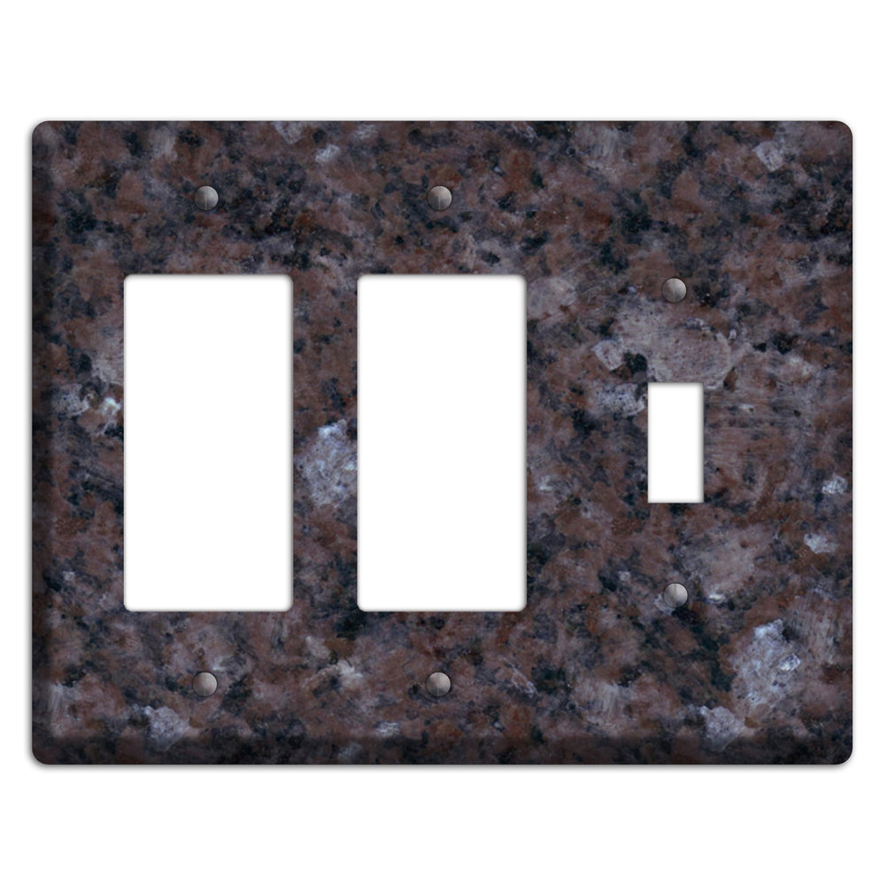 Tan Brown Granite 2 Rocker / Toggle Wallplate