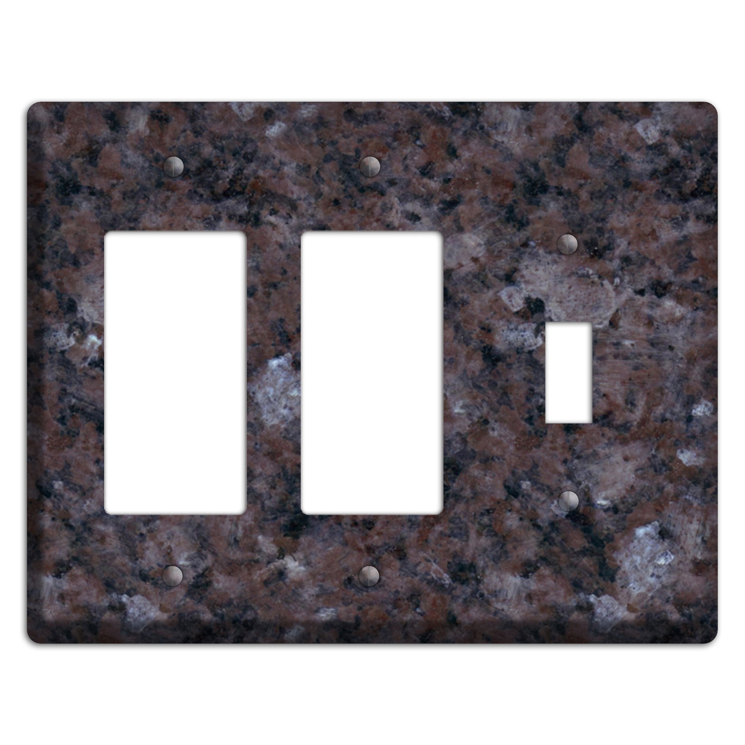 Tan Brown Granite 2 Rocker / Toggle Wallplate