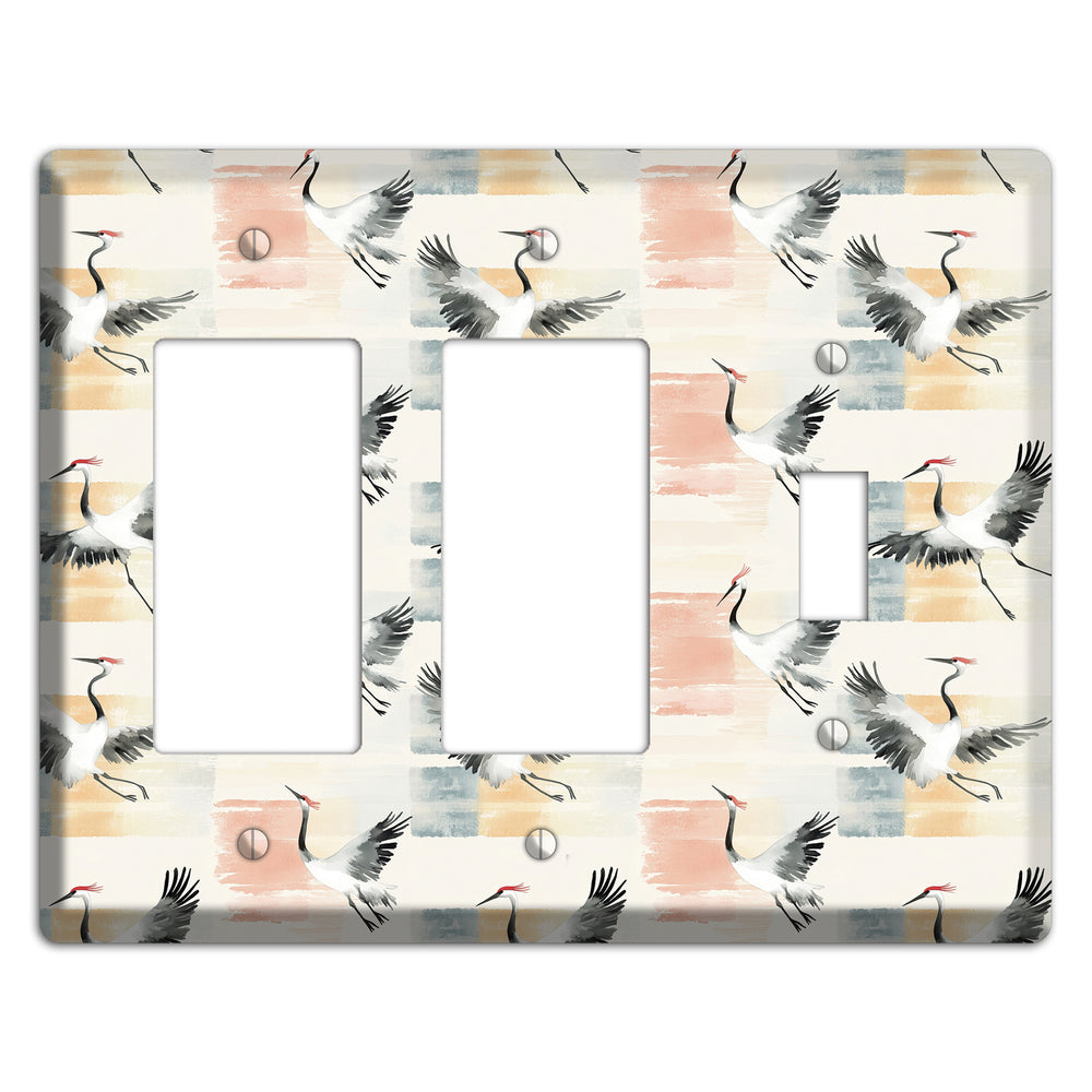 Blush Patchwork Flight 2 Rocker / Toggle Wallplate