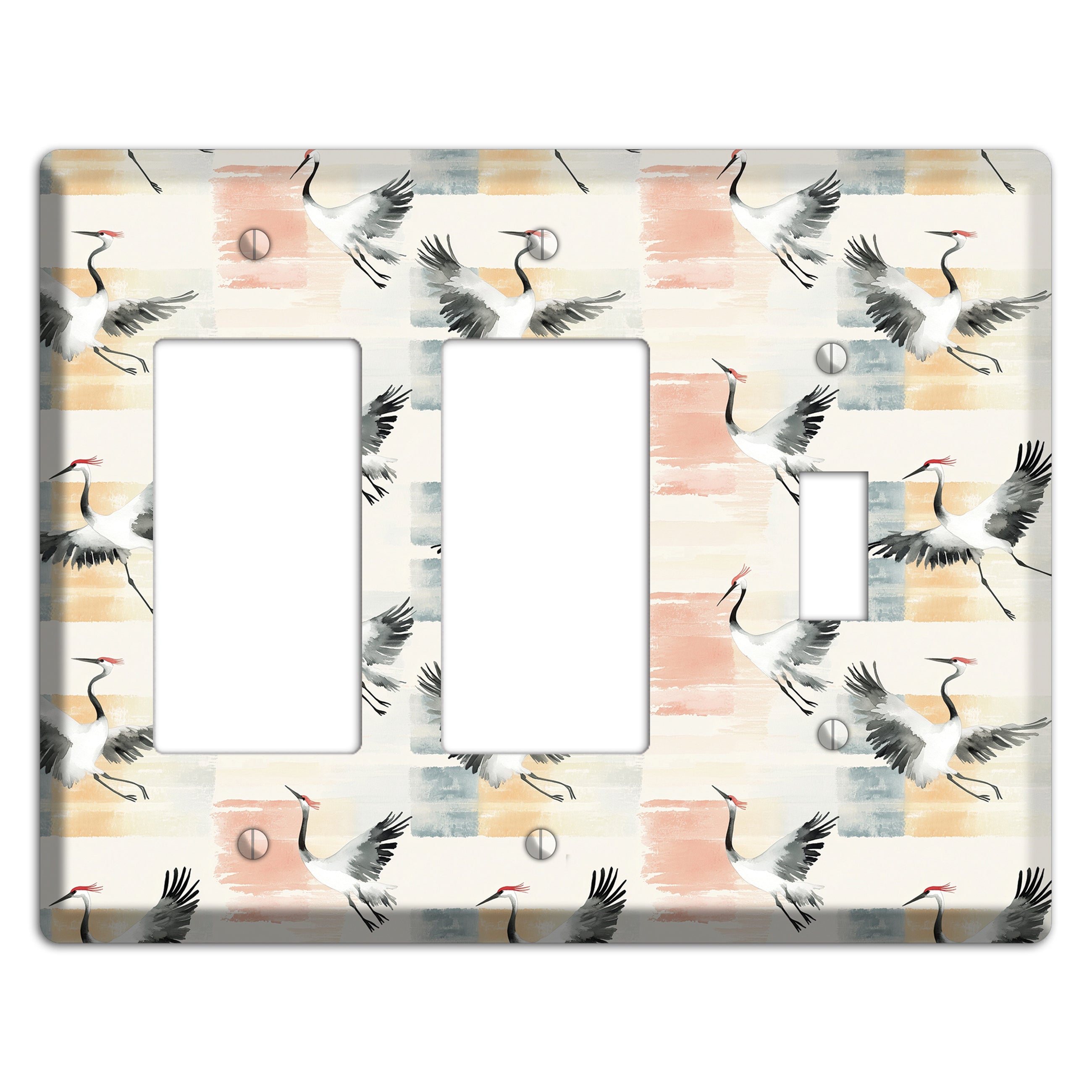 Blush Patchwork Flight 2 Rocker / Toggle Wallplate