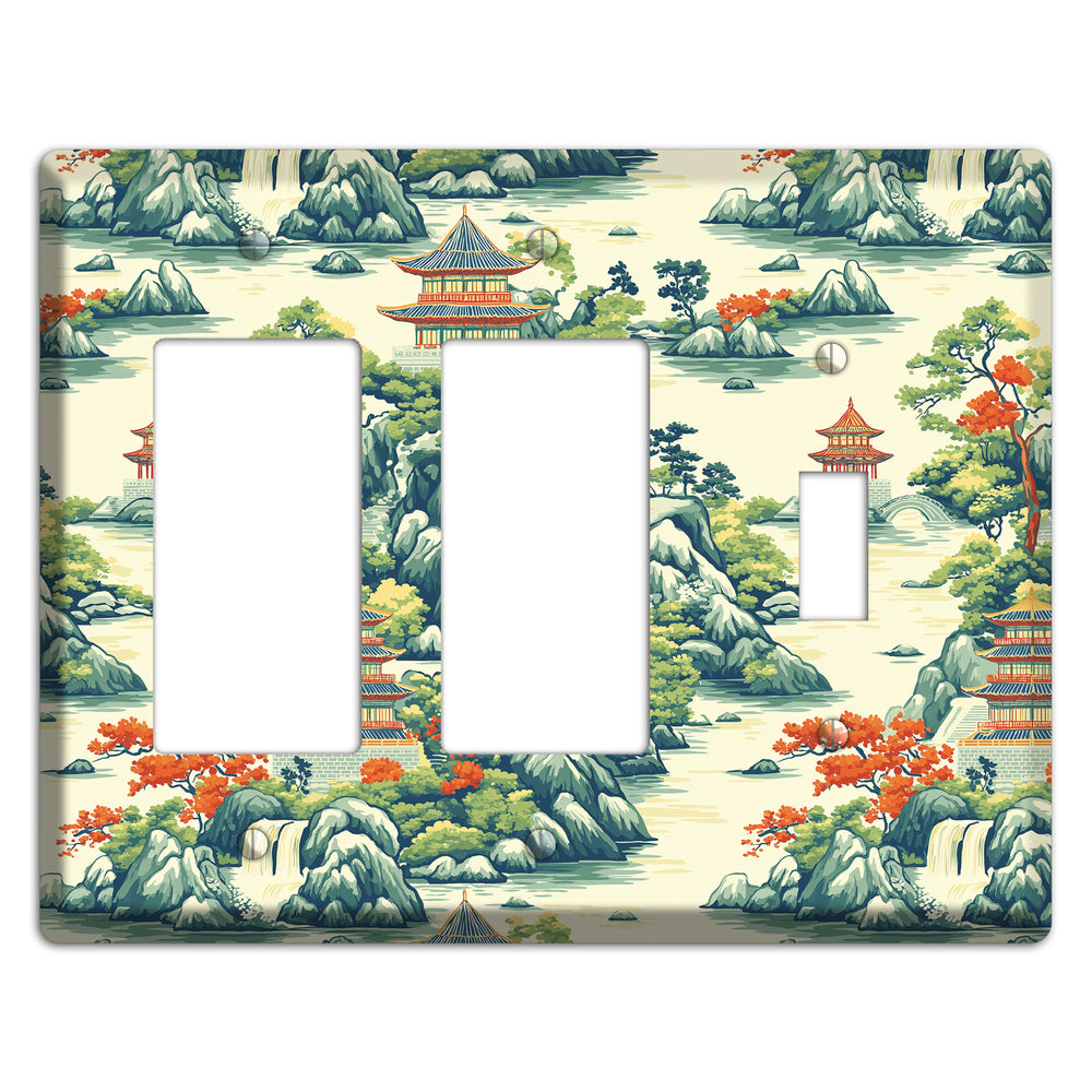 Cascade & Pagoda 2 Rocker / Toggle Wallplate