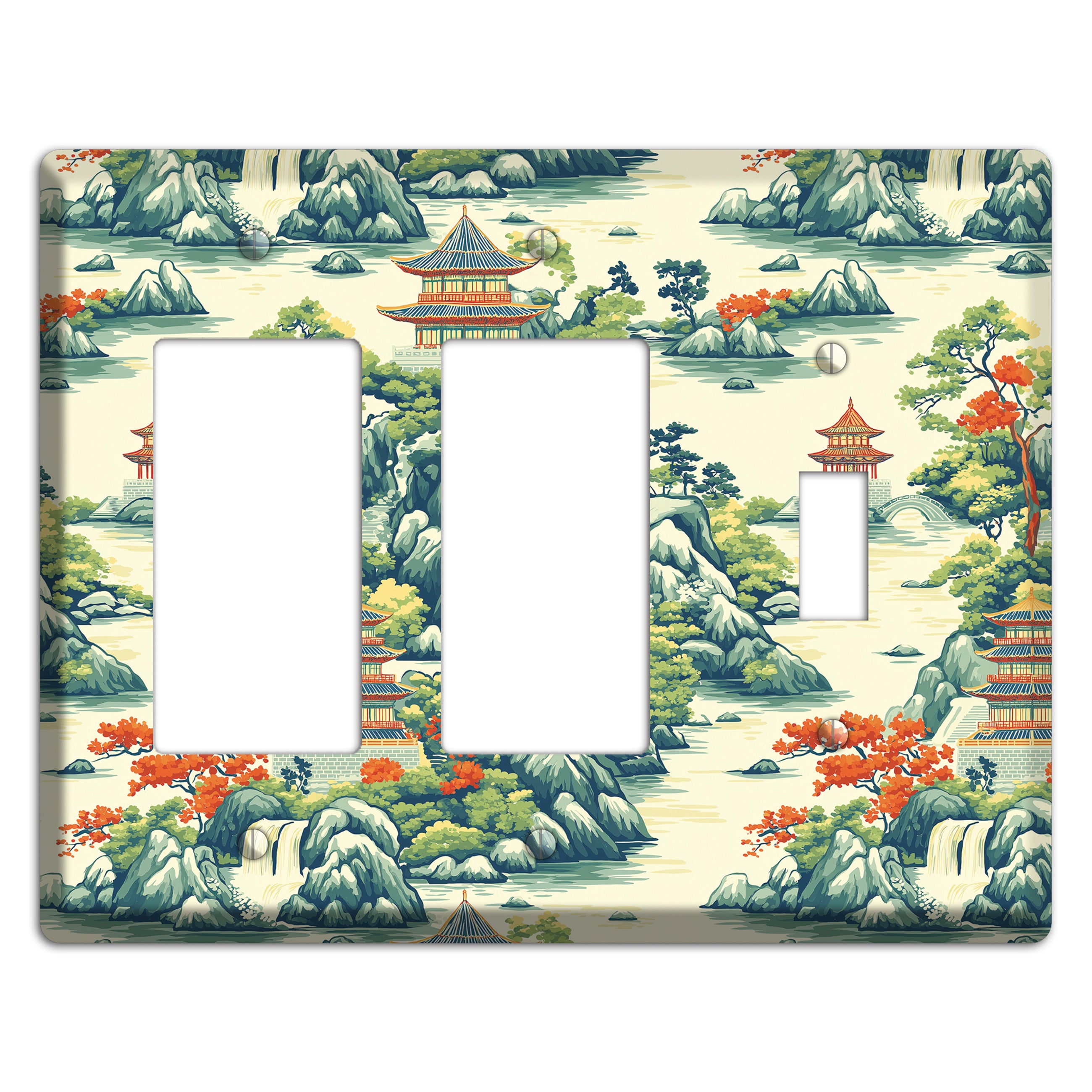 Cascade & Pagoda 2 Rocker / Toggle Wallplate