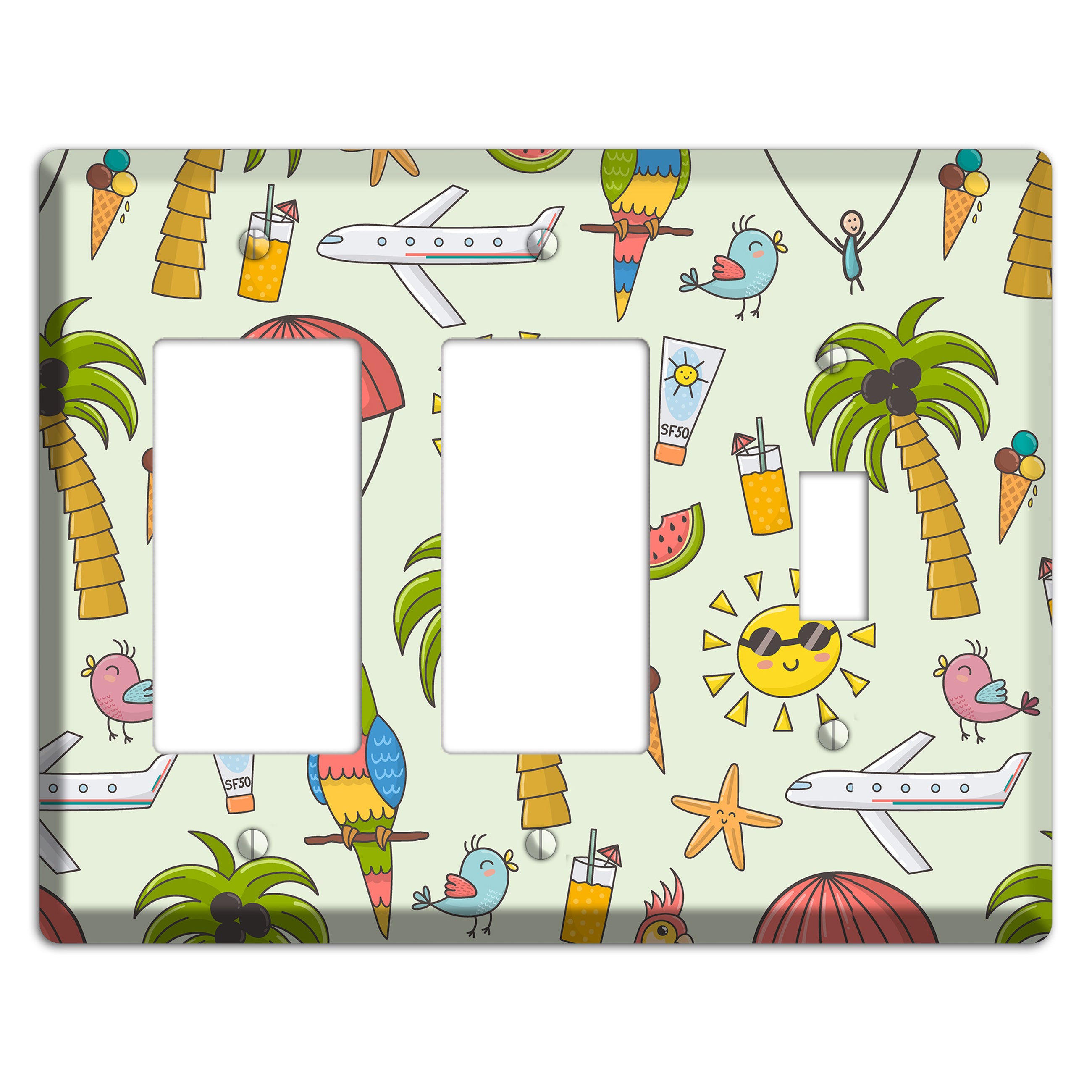 Tropical Vacation 2 Rocker / Toggle Wallplate