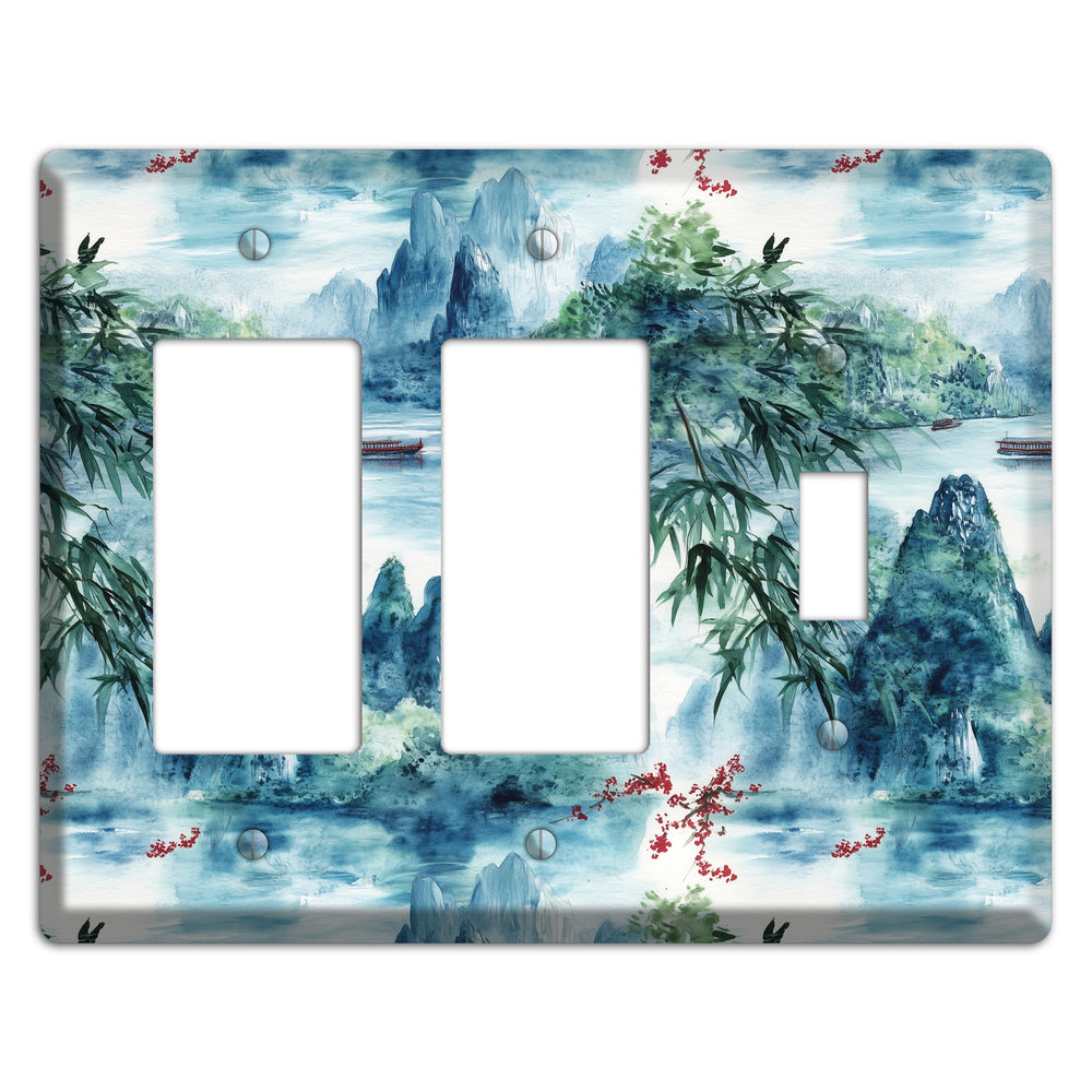 River Mist Ascending 2 Rocker / Toggle Wallplate