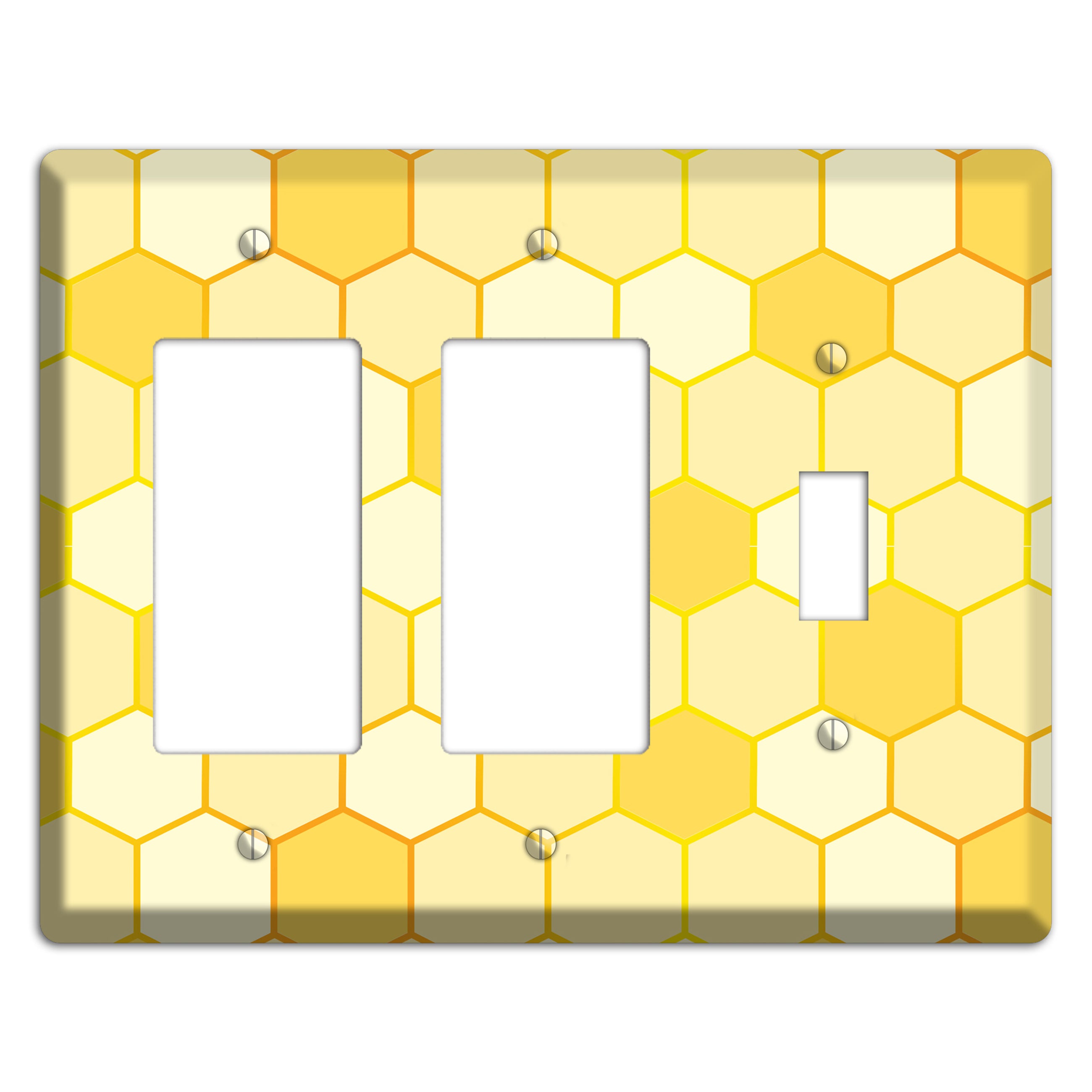 Hollow Amber Grid 2 Rocker / Toggle Wallplate