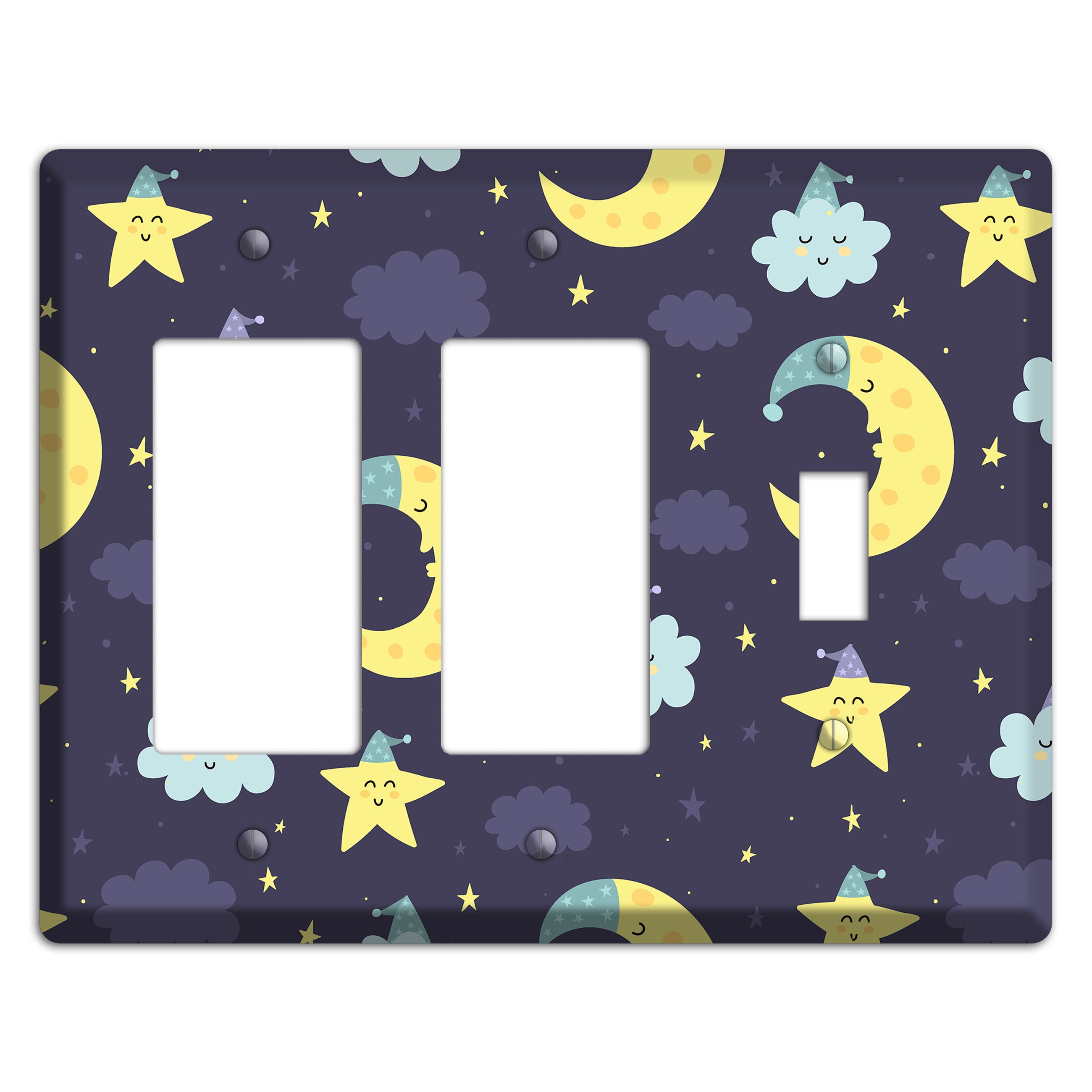 Moon & Star Wishes 2 Rocker / Toggle Wallplate
