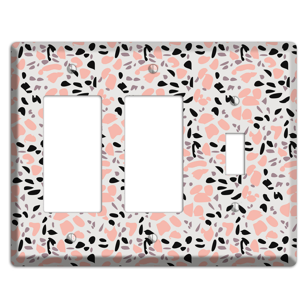Rose Noir Confetti 2 Rocker / Toggle Wallplate