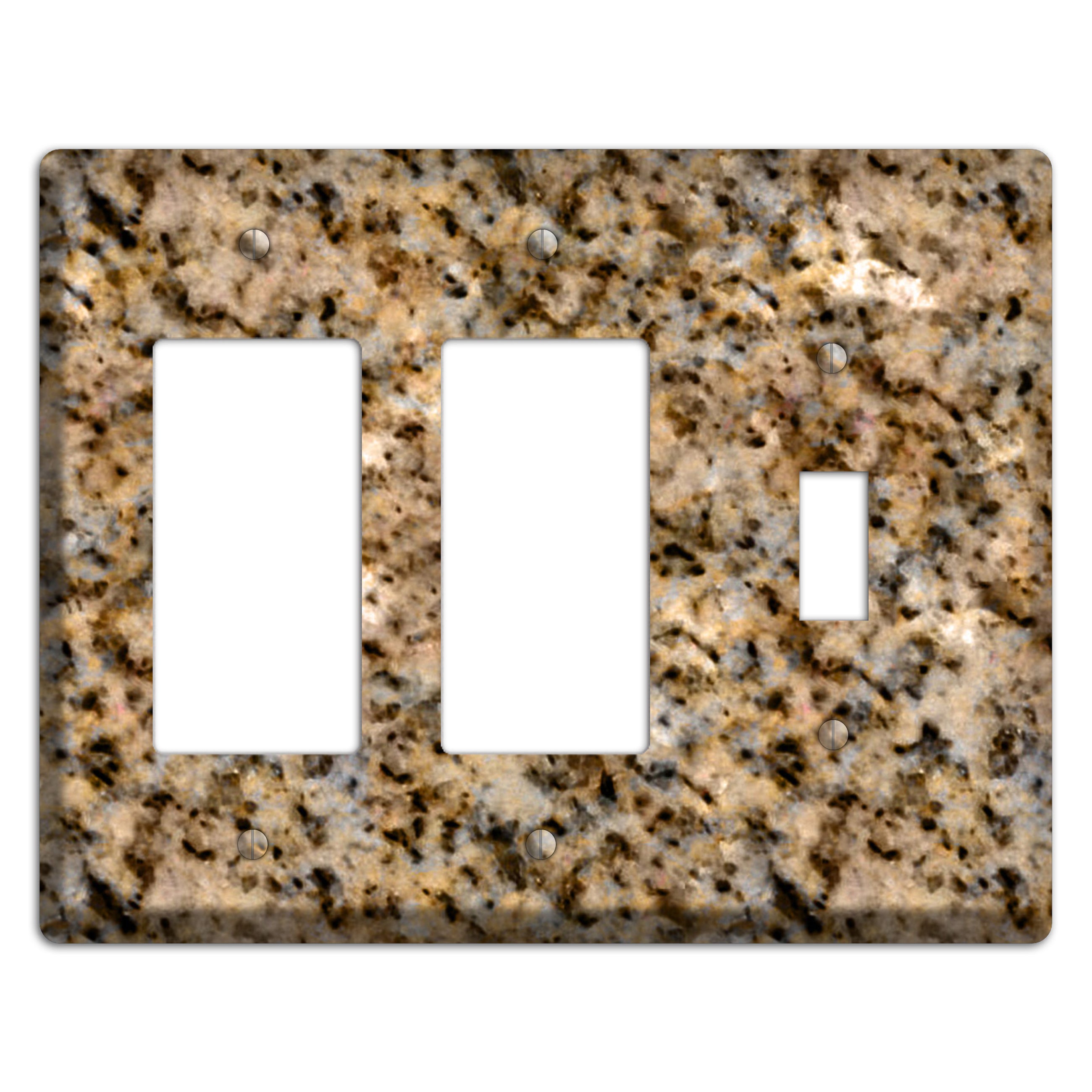 Giallo Ornamental Granite 2 Rocker / Toggle Wallplate