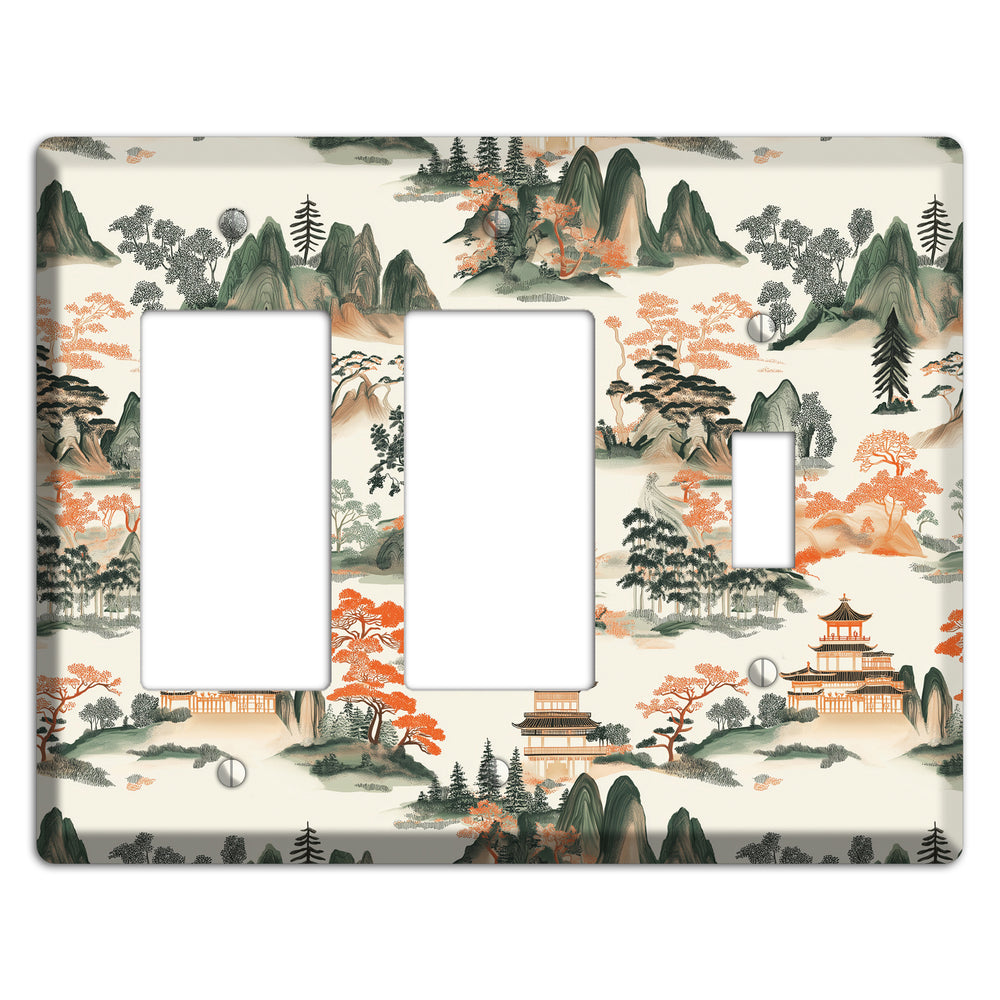 Peaks & Pagodas 2 Rocker / Toggle Wallplate