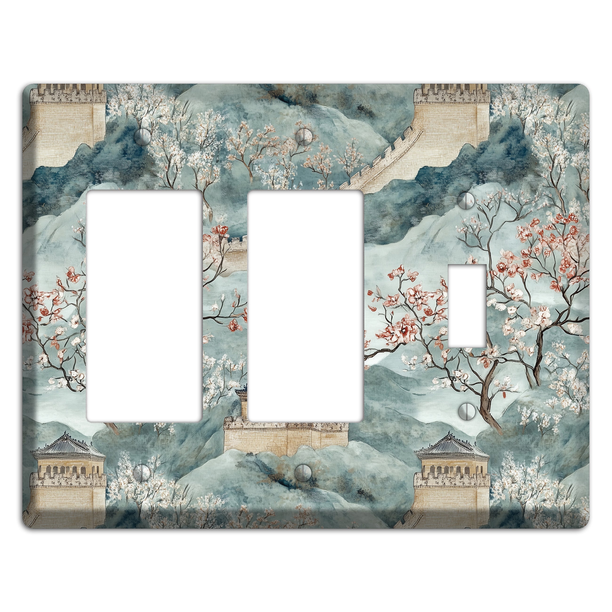 Rampart & Blossom 2 Rocker / Toggle Wallplate