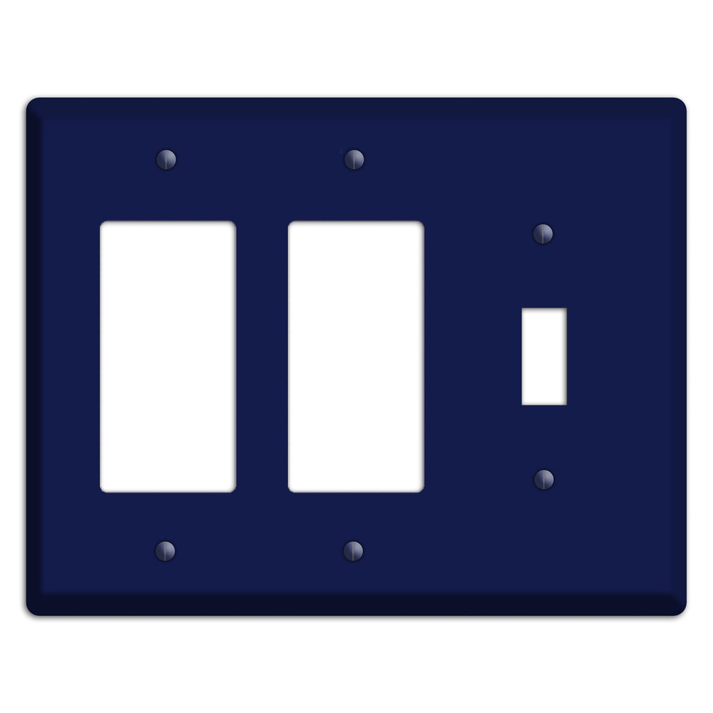 Baxter Midnight Navy Solid 2 Rocker / Toggle Wallplate