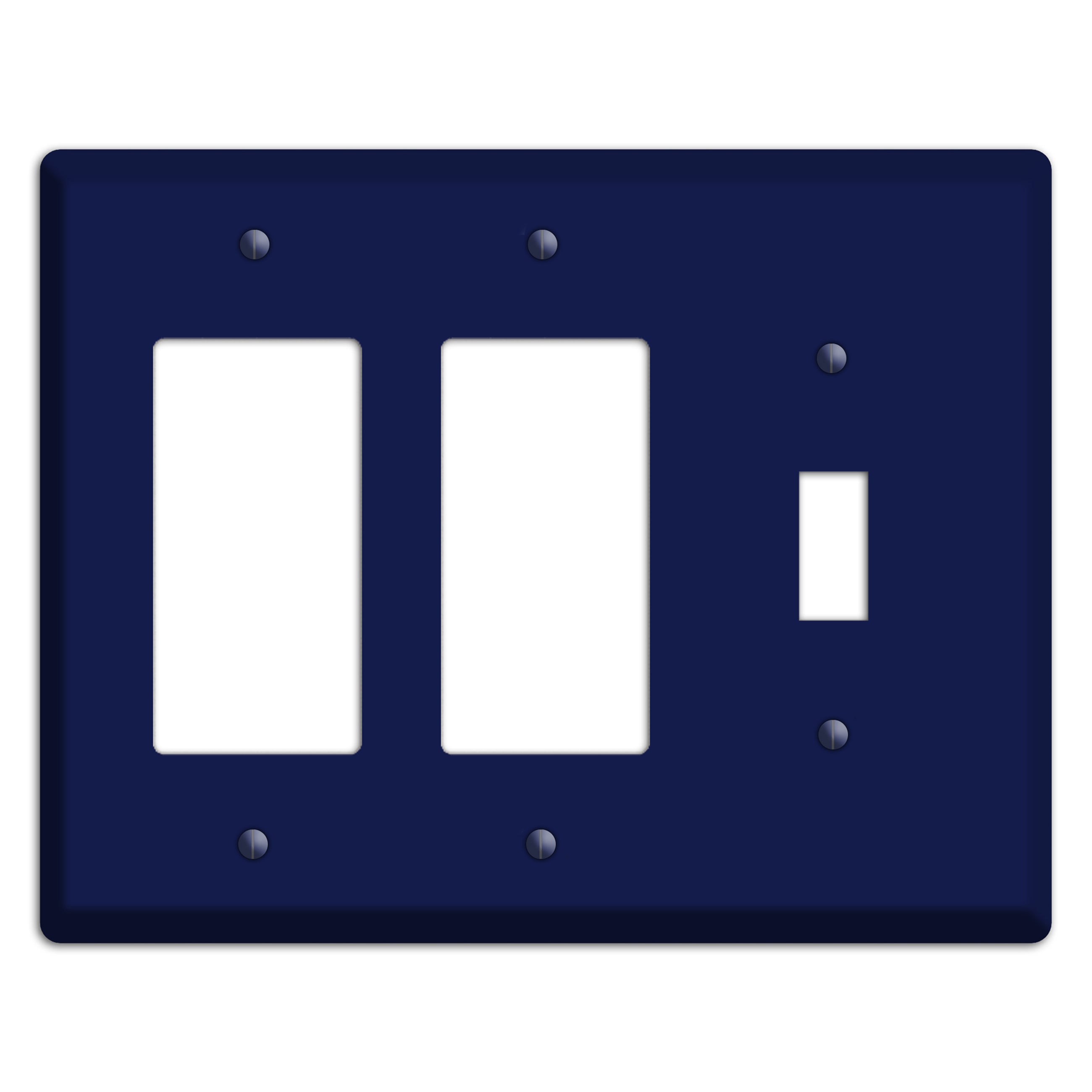 Baxter Midnight Navy Solid 2 Rocker / Toggle Wallplate