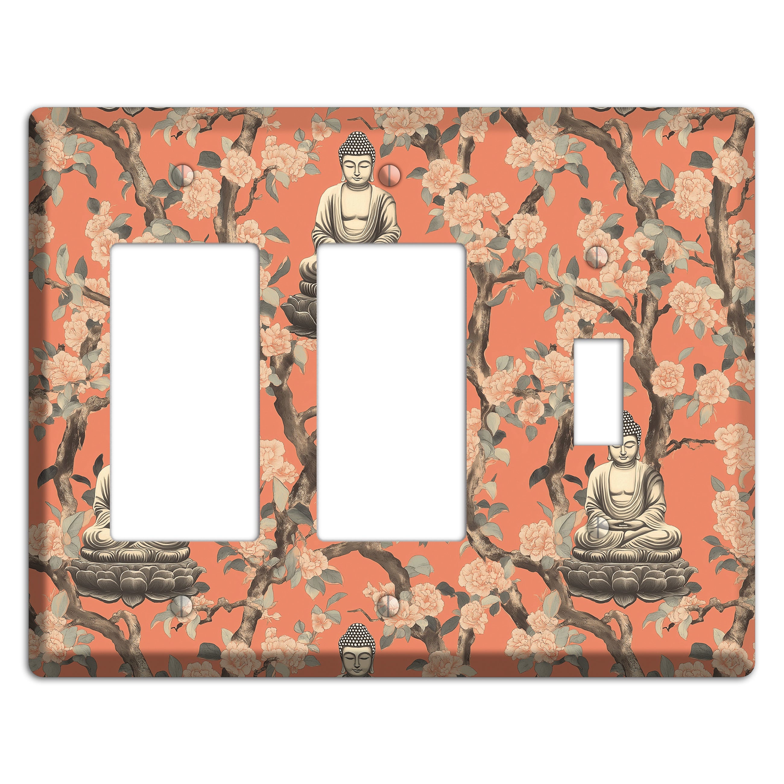 Lotus & Bough 2 Rocker / Toggle Wallplate