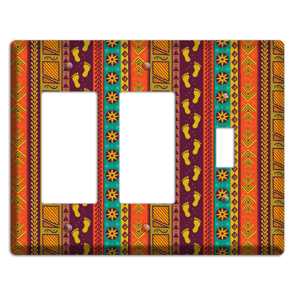 Tribal Footsteps 2 Rocker / Toggle Wallplate