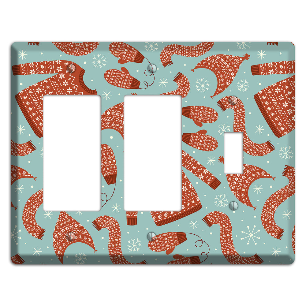 Cozy Knits & Mittens 2 Rocker / Toggle Wallplate